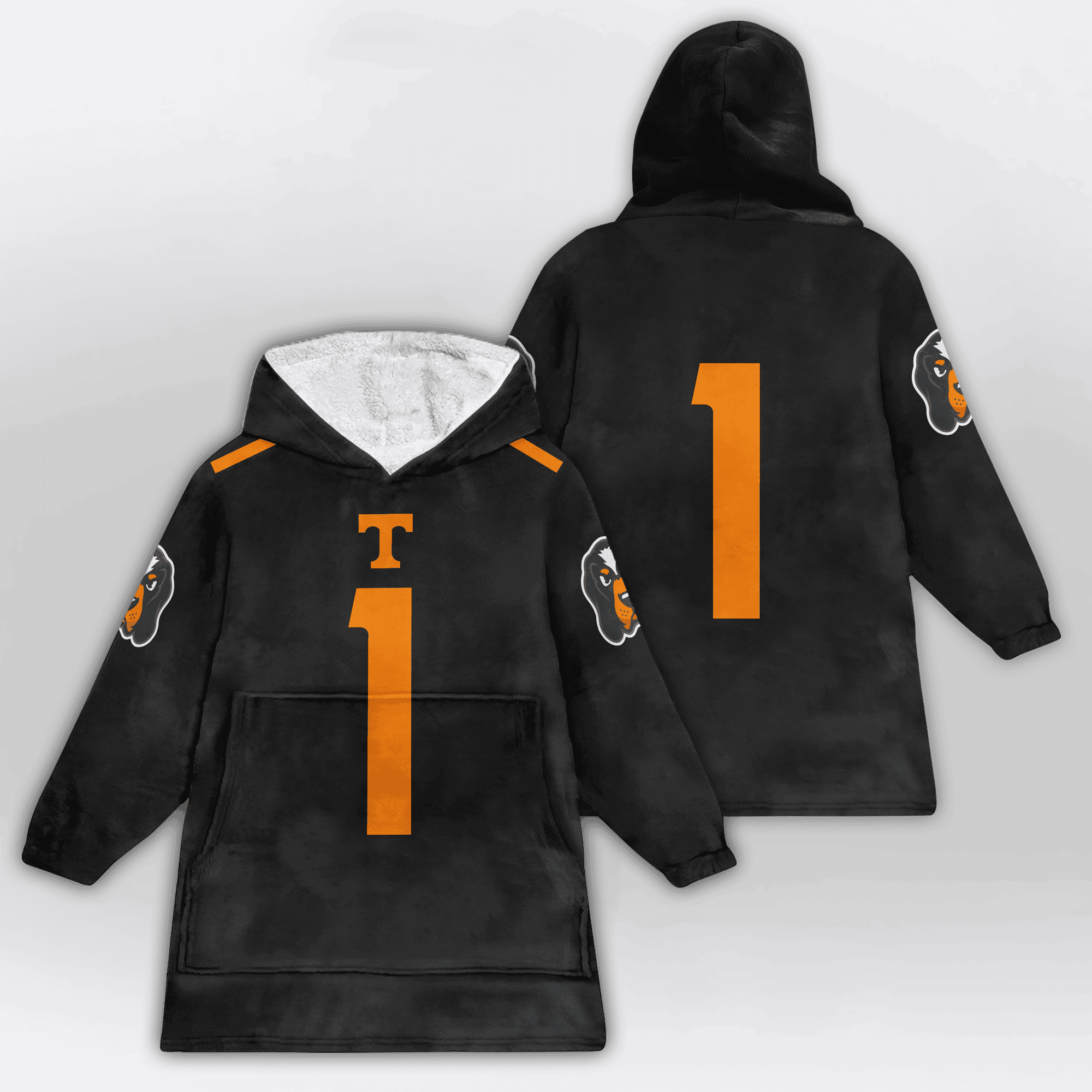 Kid 1 Tennessee Football Unisex Blanket Hoodie