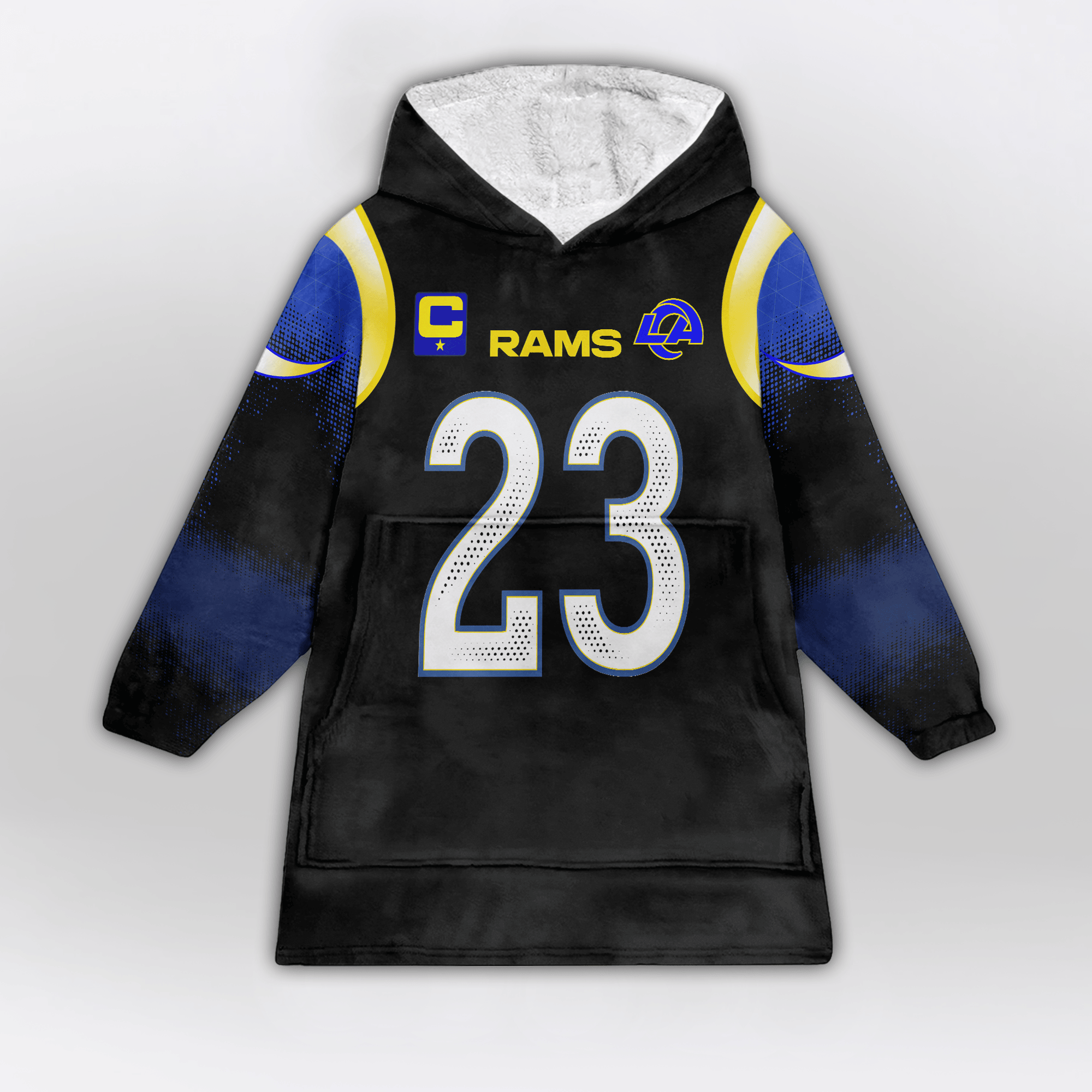 Kid K.W 23 Captain Los Angeles R Football Unisex Blanket Hoodie