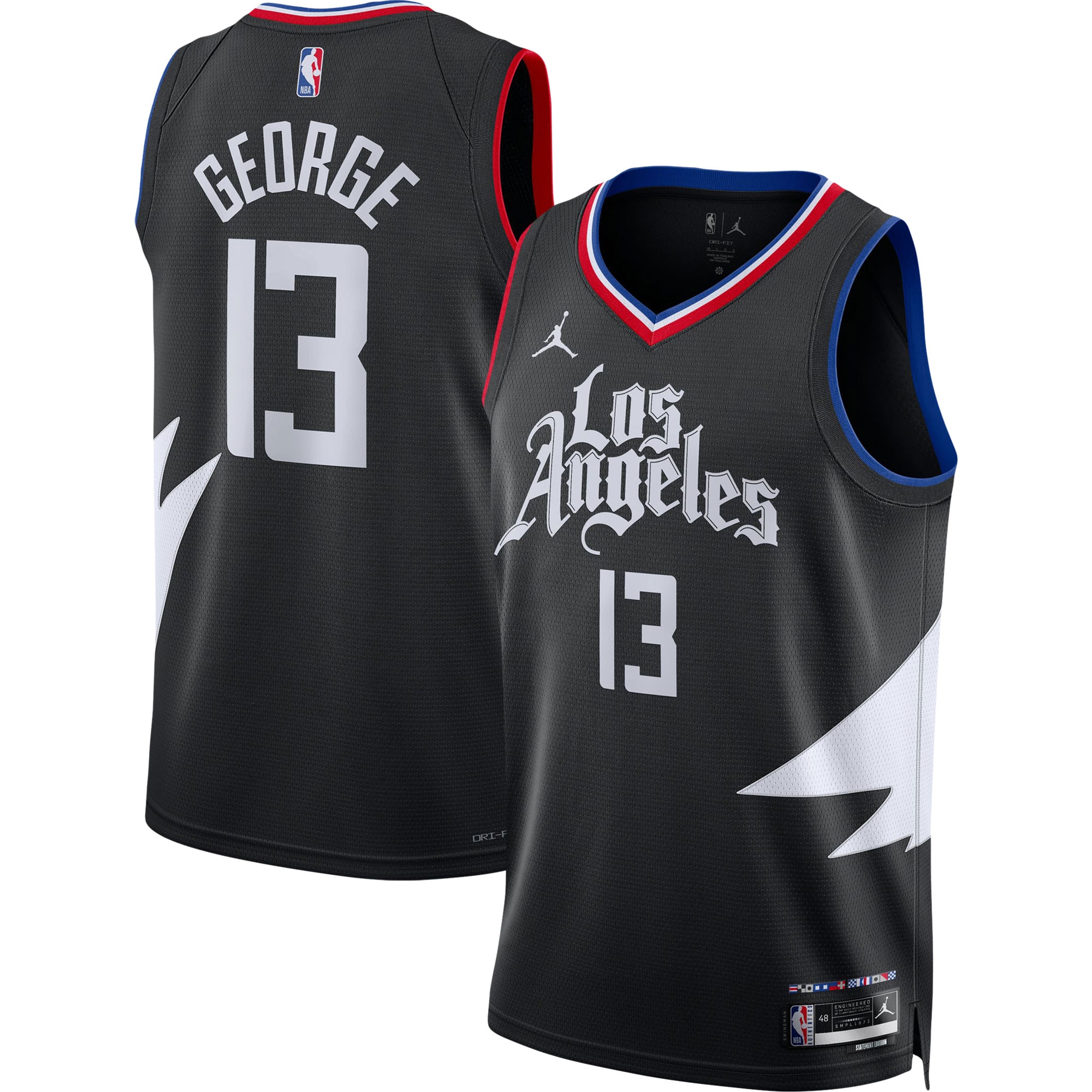 Paul George 2022/23 LA Clippers  Unisex Swingman Jersey - Statement Edition - Black