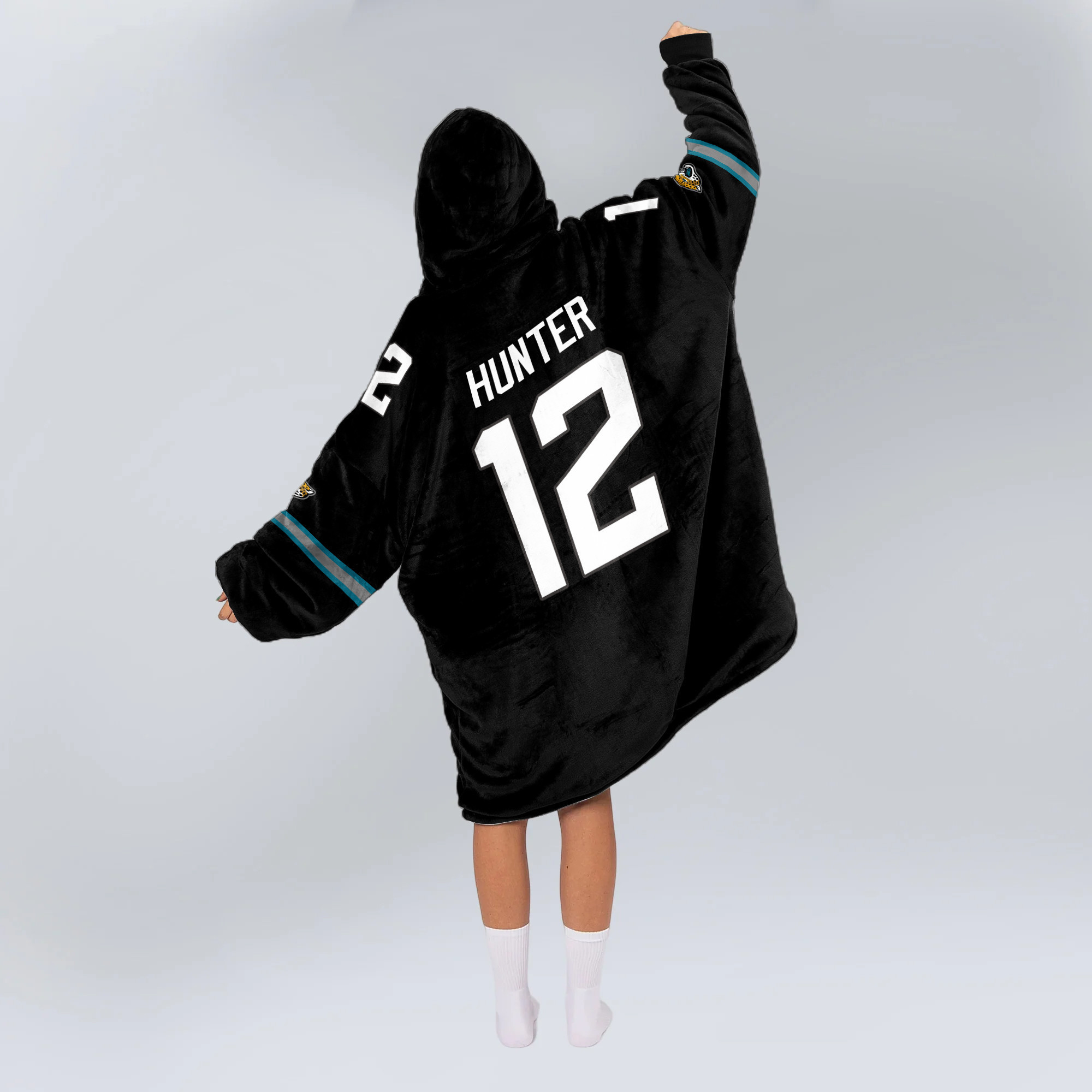 Adult 12 Jacksonville Football Unisex Blanket Hoodie
