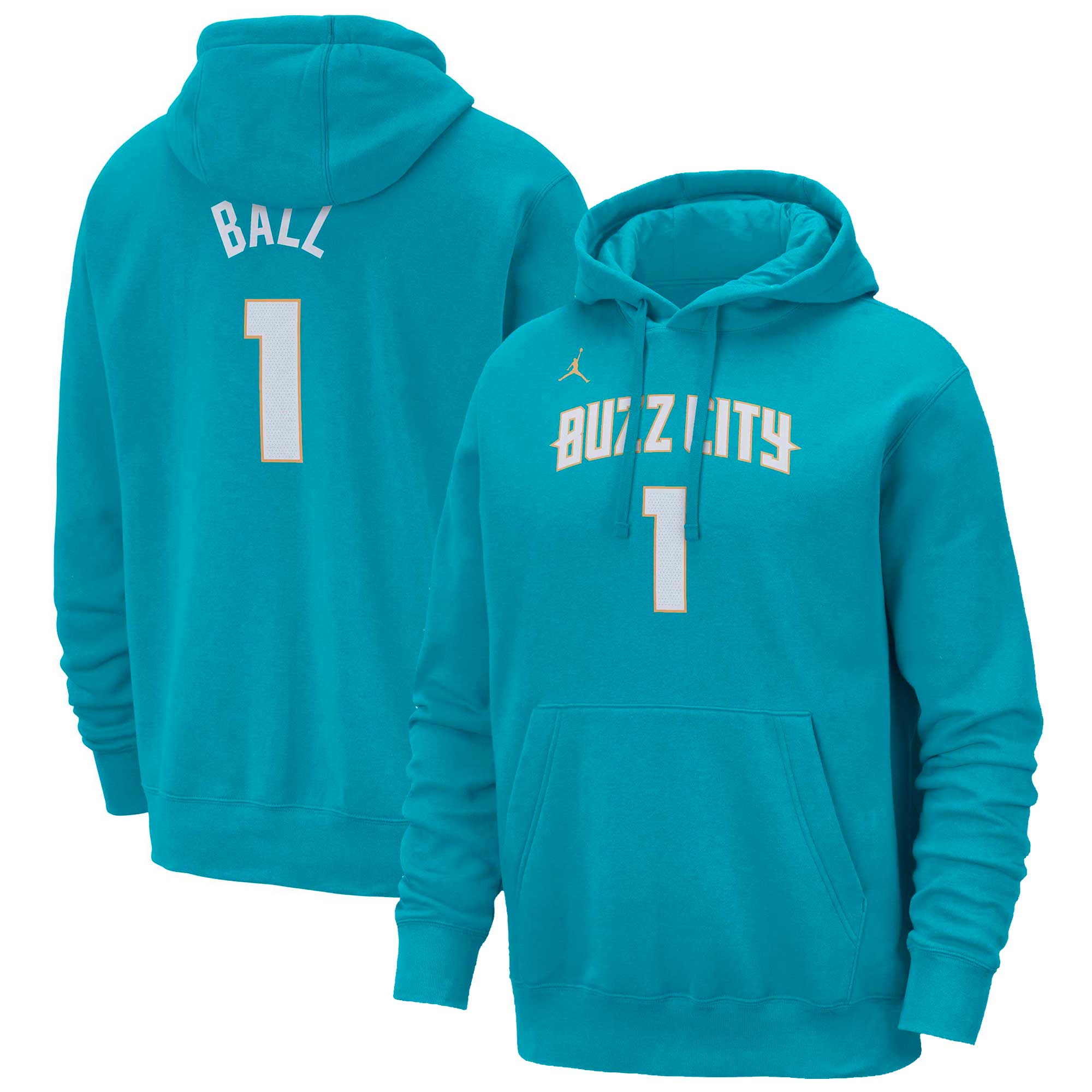 Men's Charlotte Hornets LaMelo Ball  Brand Teal 2023/24 City Edition Name & Number Pullover Hoodie