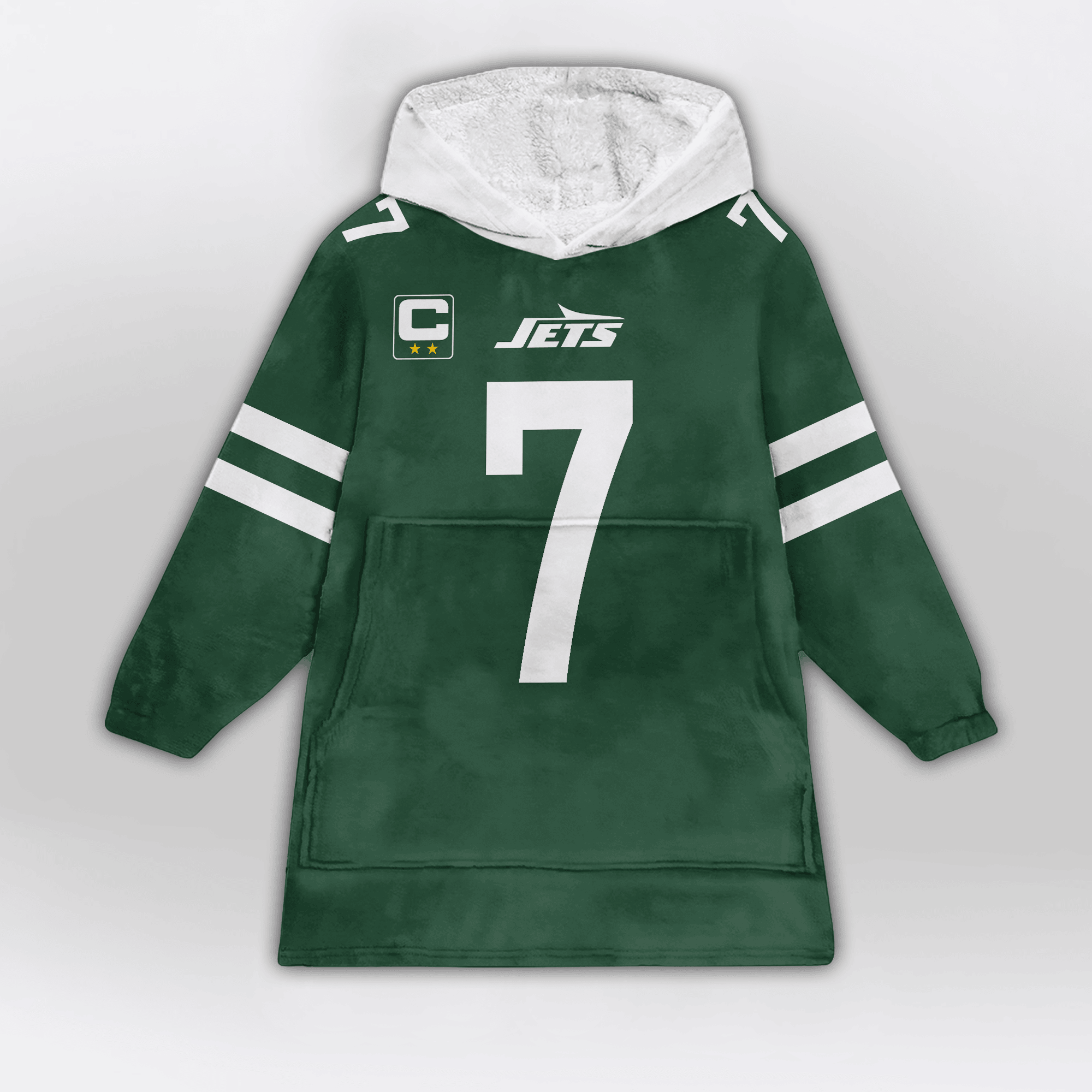 Adult J.F 7 Captain New York J Football Unisex Blanket Hoodie