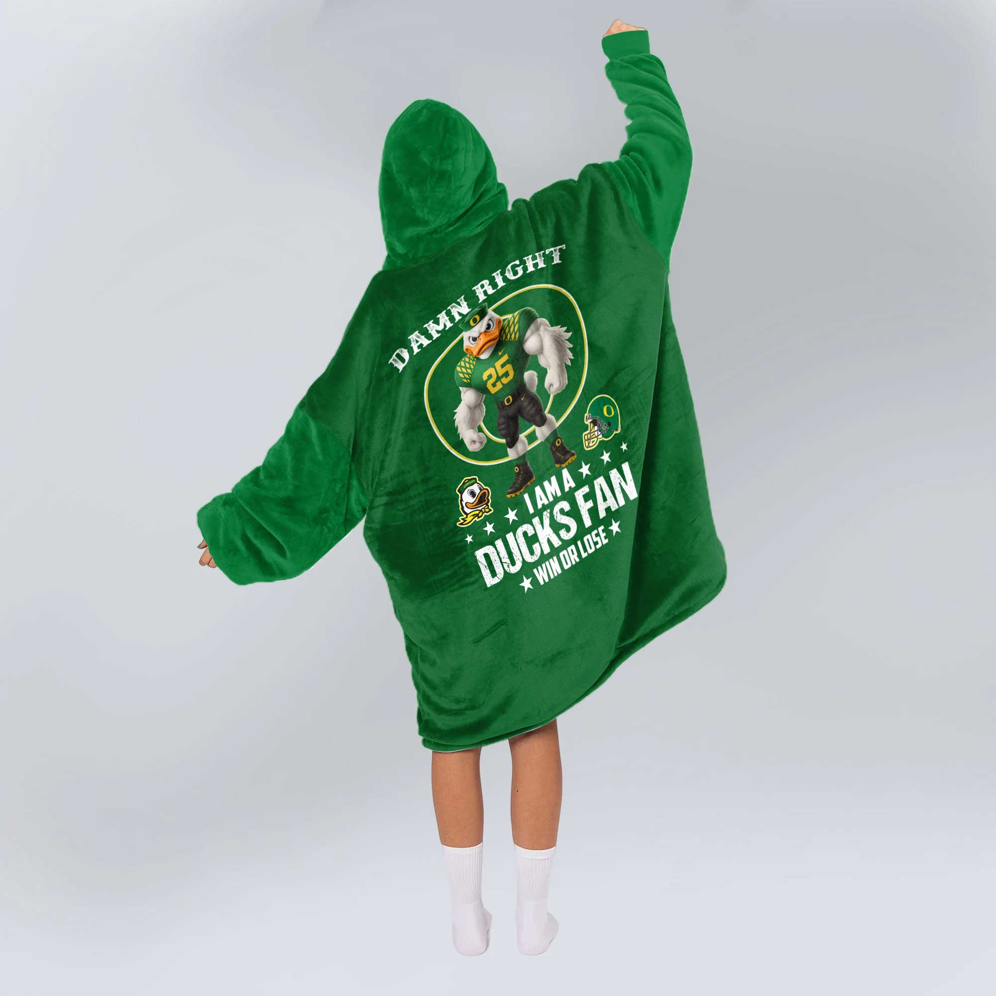 Adult Oregon Football Unisex Blanket Hoodie