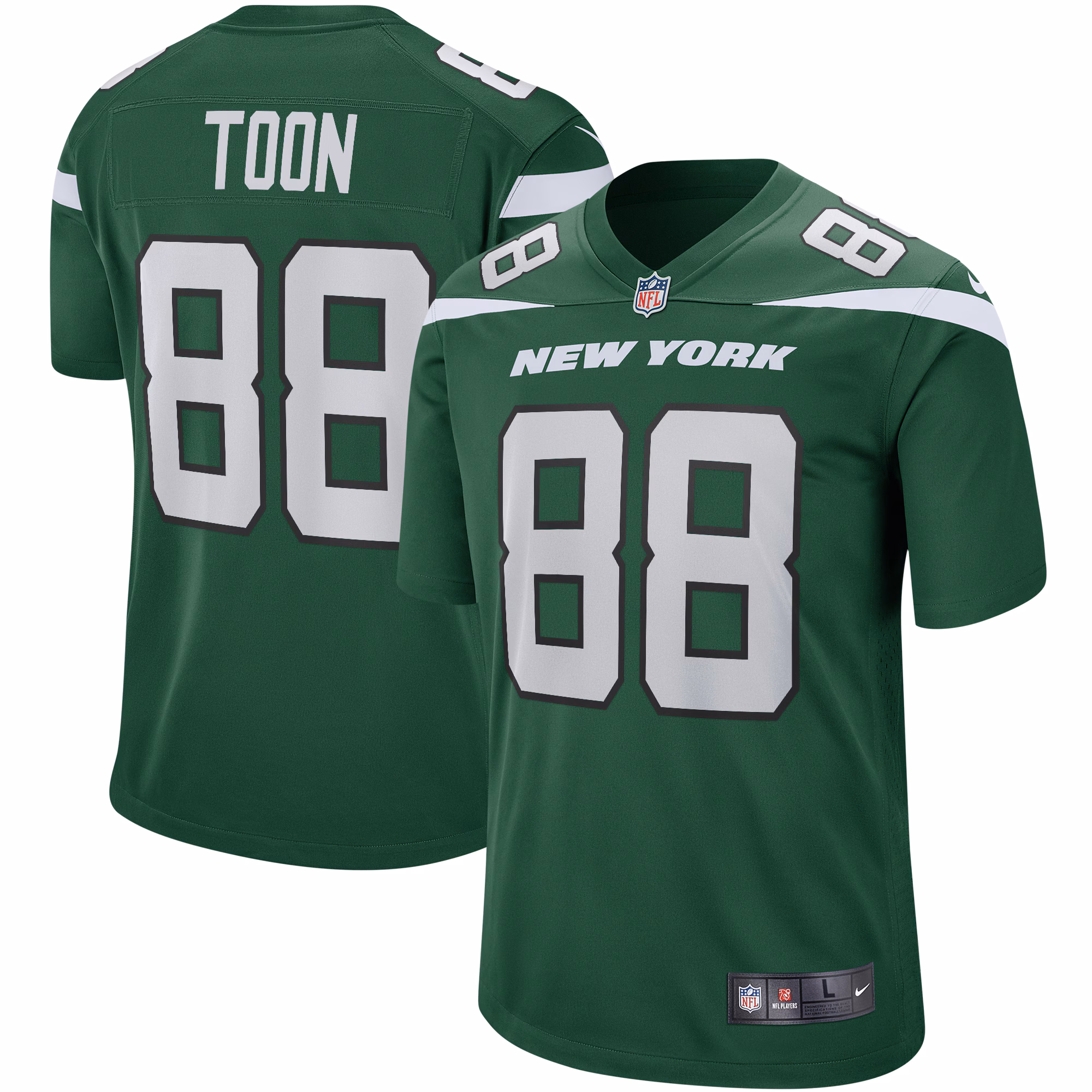 Al Toon New York Jets Game Retired Player Jersey - Gotham Green