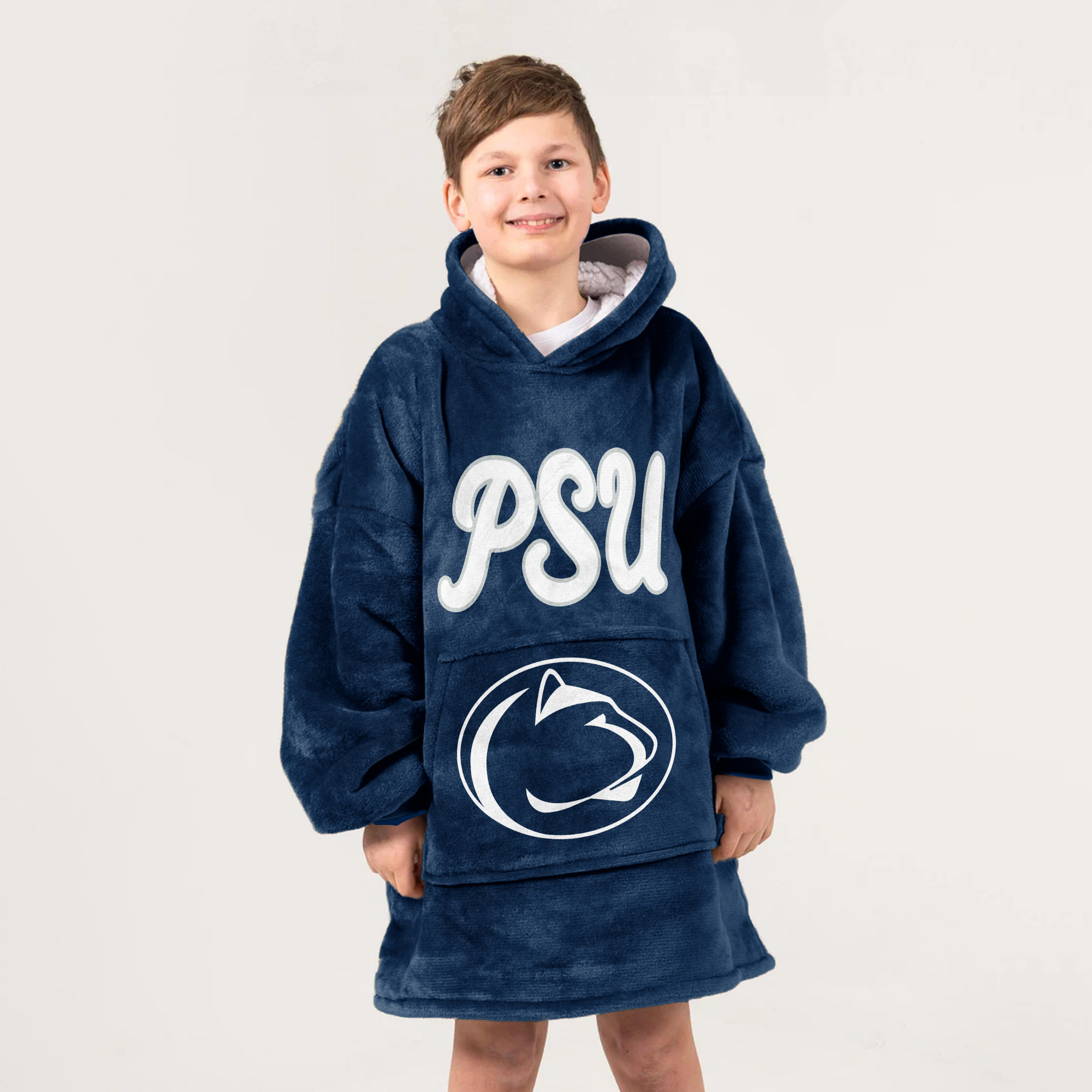 Adult Penn State Football Unisex Blanket Hoodie