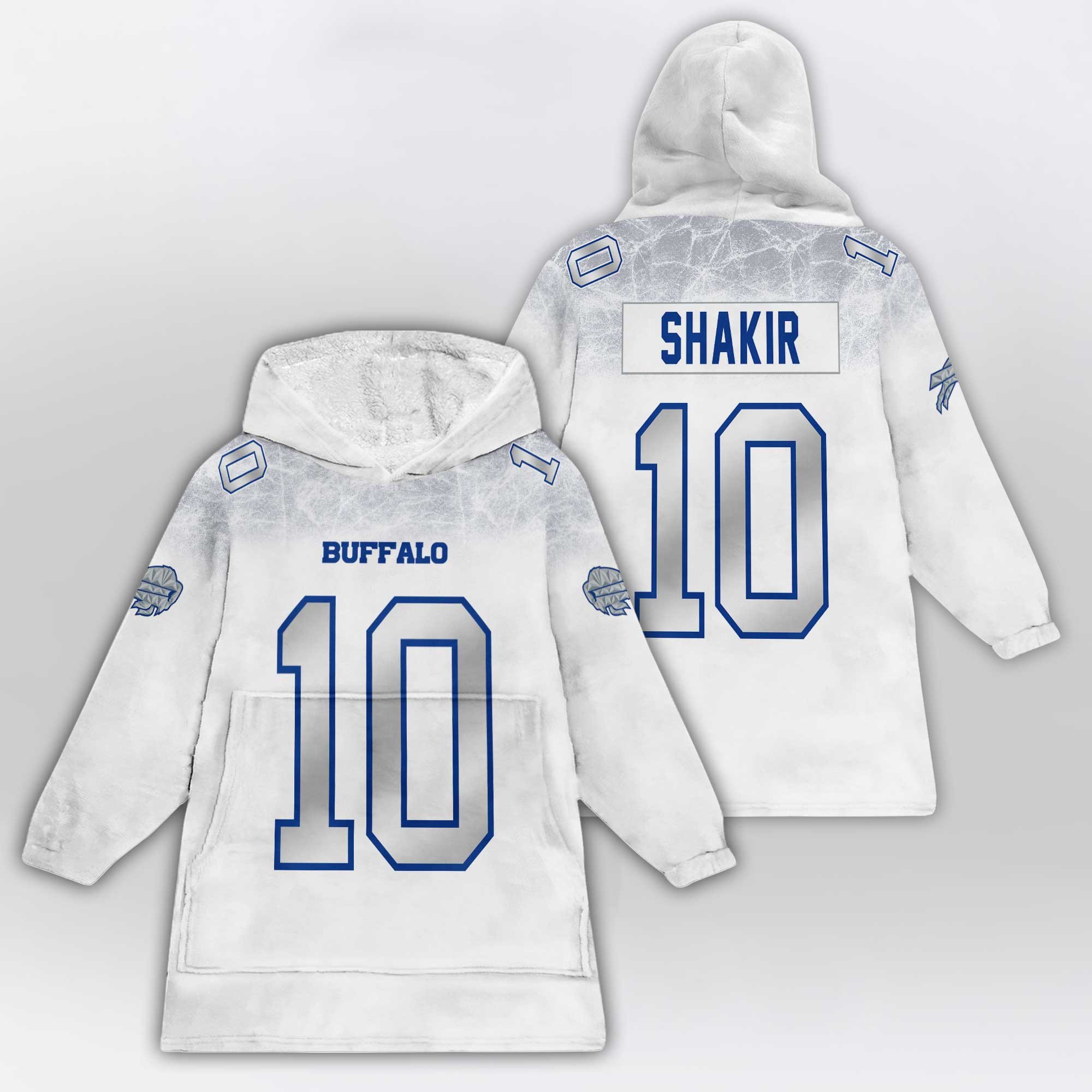 K.S 10 Buffalo Football Unisex Blanket Hoodie