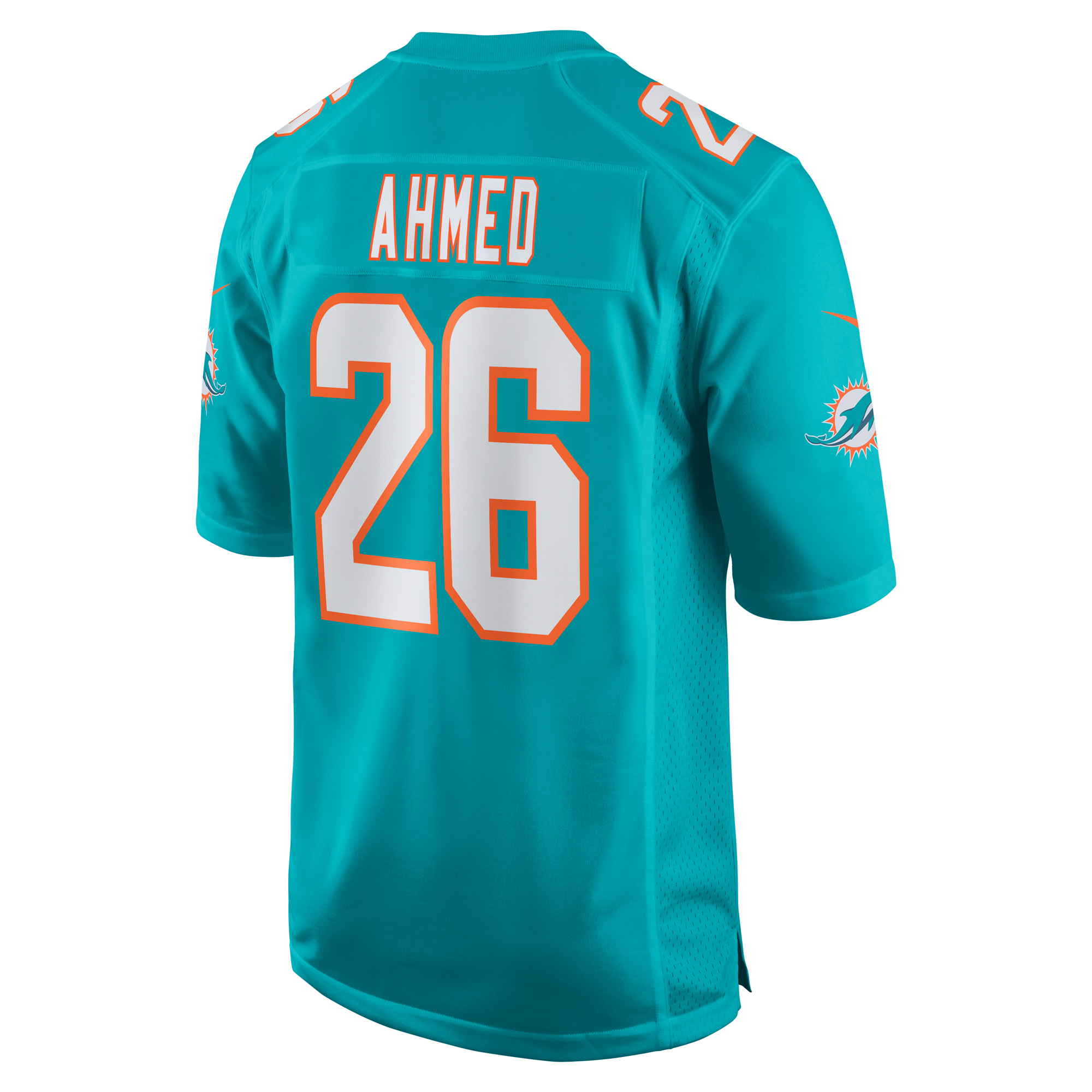Salvon Ahmed Miami Dolphins Game Jersey - Aqua