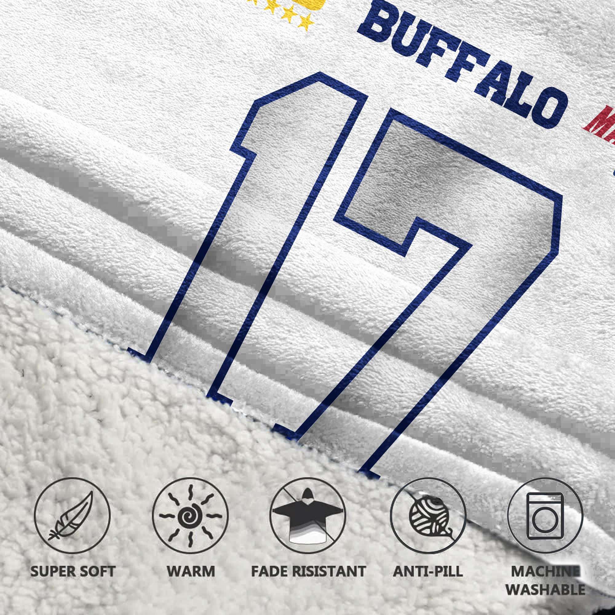 Kid Mafia J.A 17 Buffalo Football Unisex Blanket Hoodie