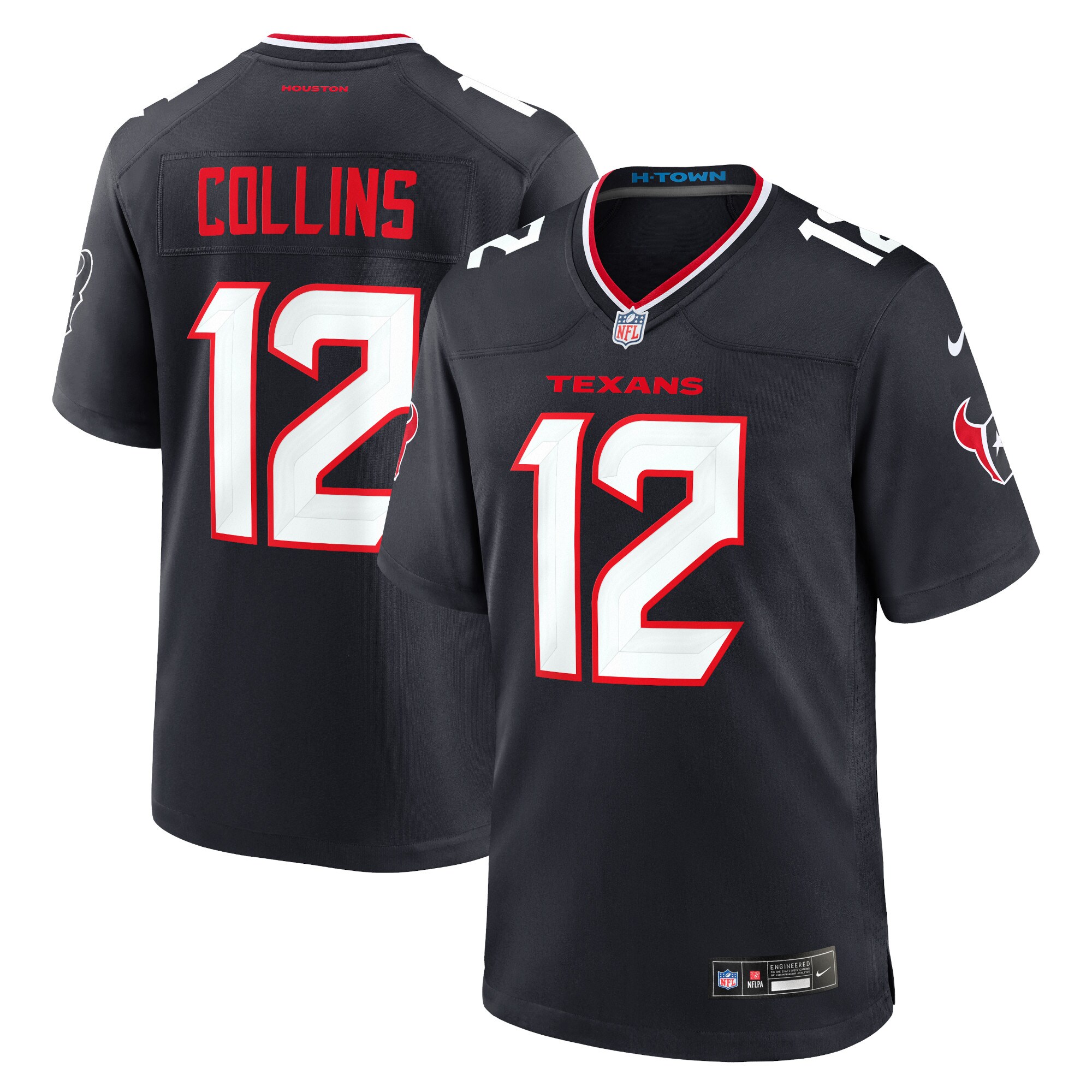 Nico Collins Houston Texans Game Jersey - Navy