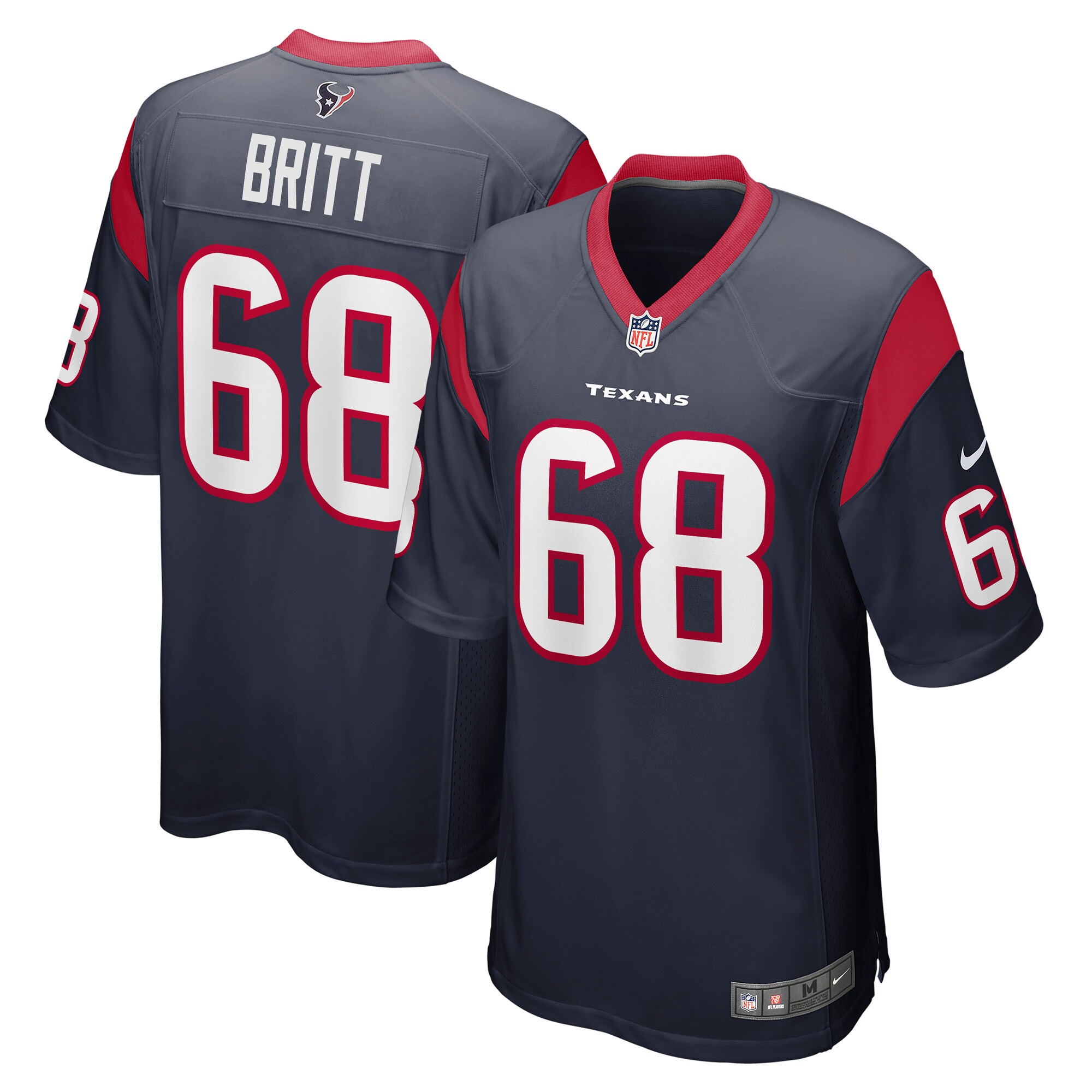 Justin Britt Houston Texans  Game Jersey - Navy