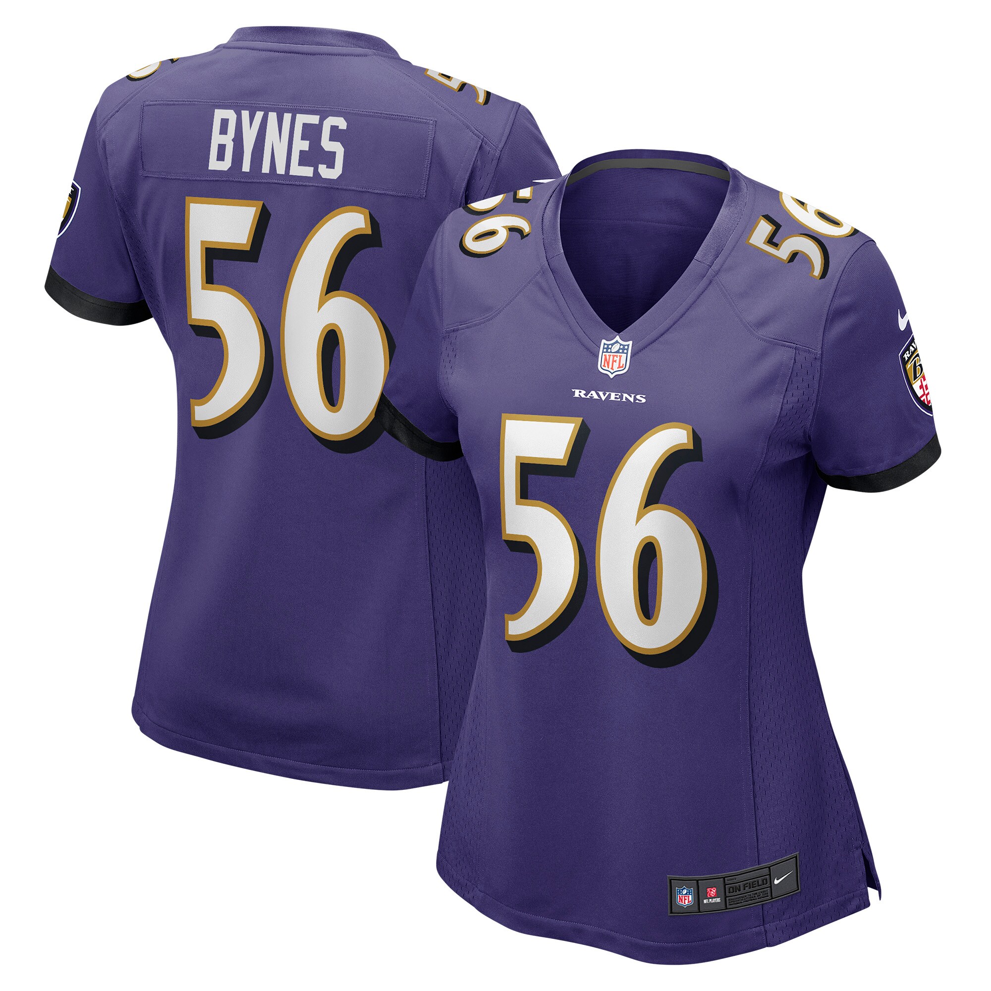 Josh Bynes Baltimore Ravens  Women's Game Jersey - Purple