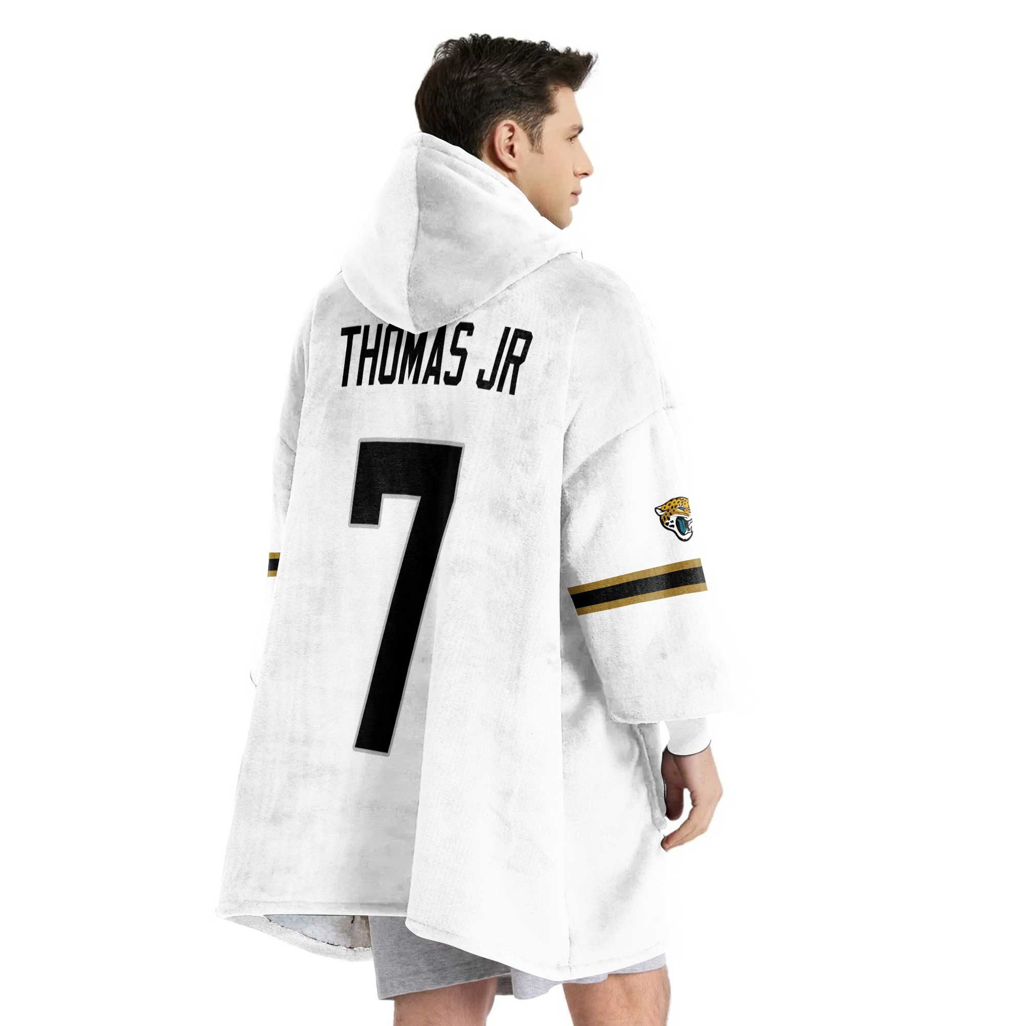 Adult 7 Jacksonville Football Unisex Blanket Hoodie