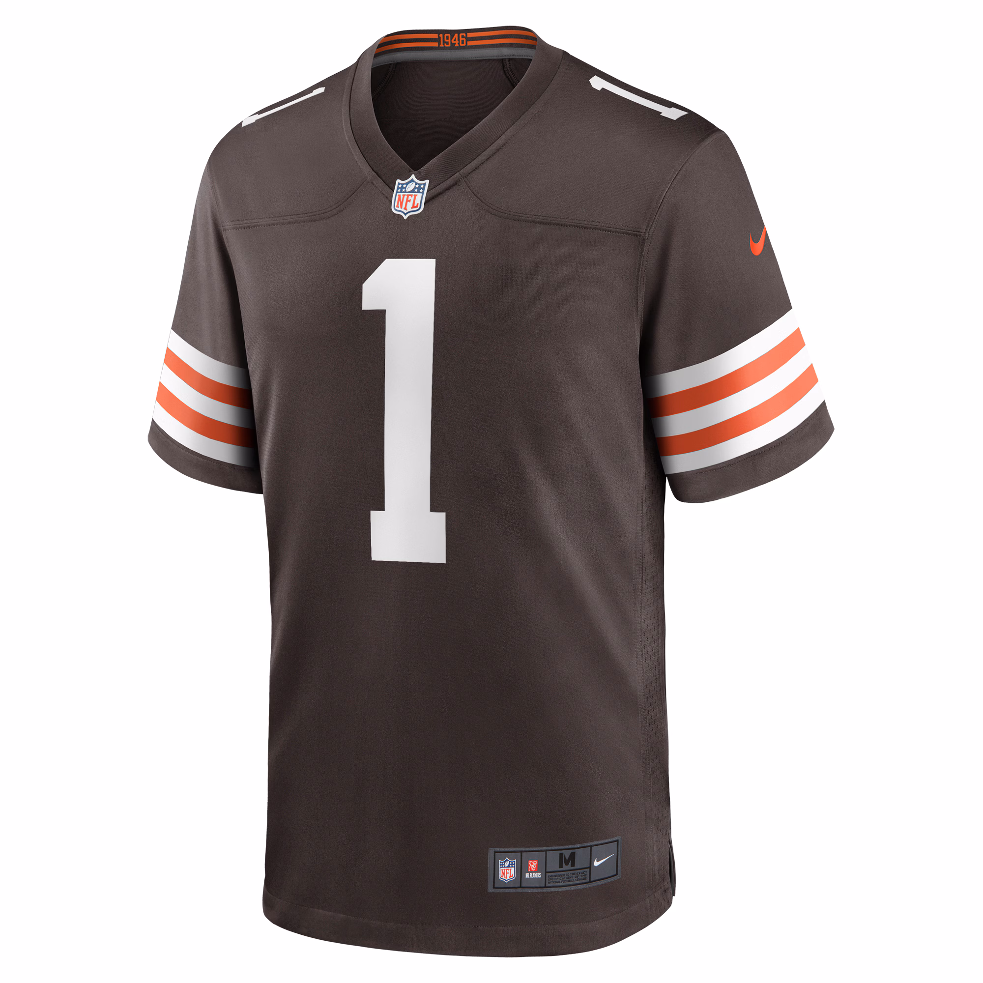 Number 1 Dad Cleveland Browns Game Jersey - Brown