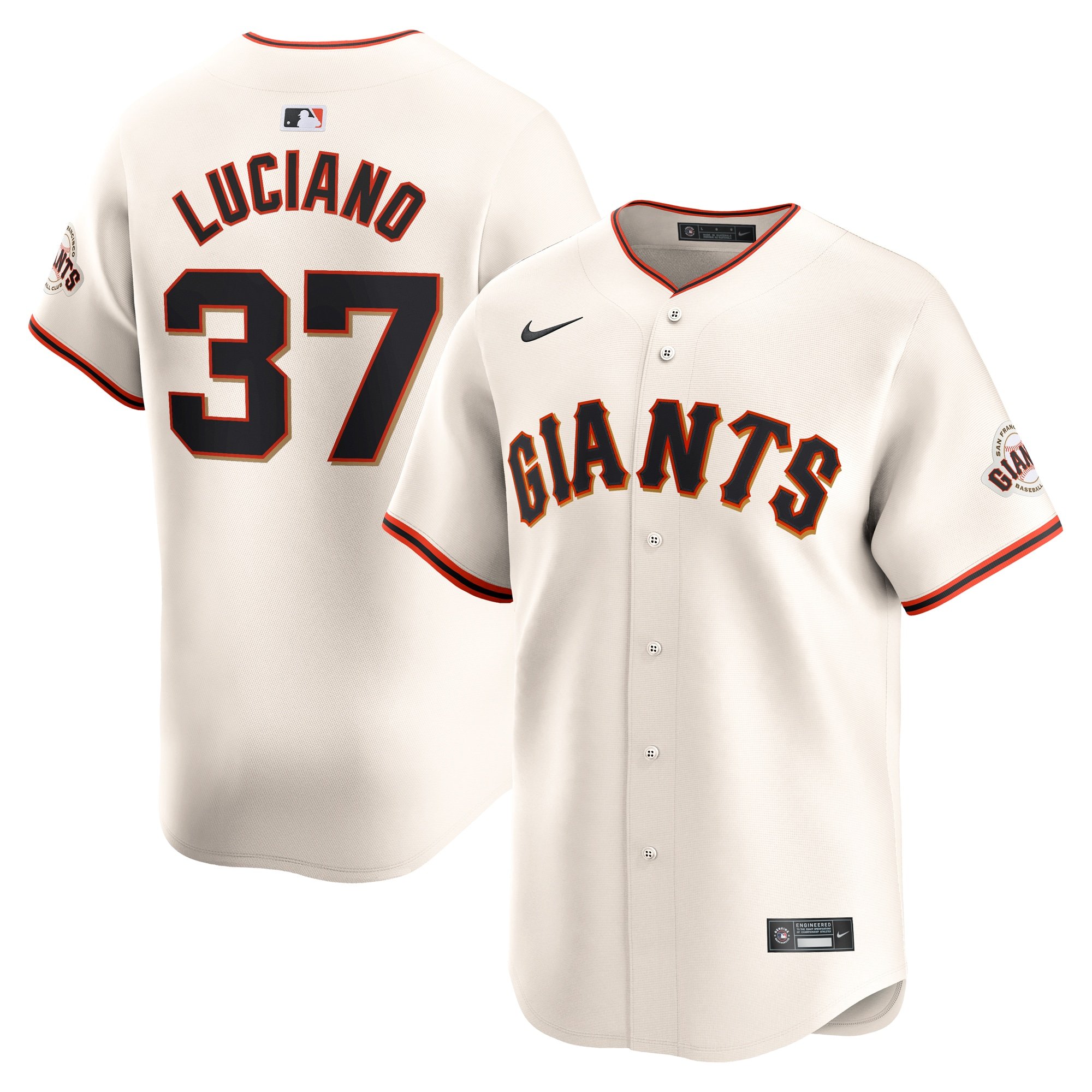 Men's San Francisco Giants Marco Luciano  Cream Home Limited Player Jersey