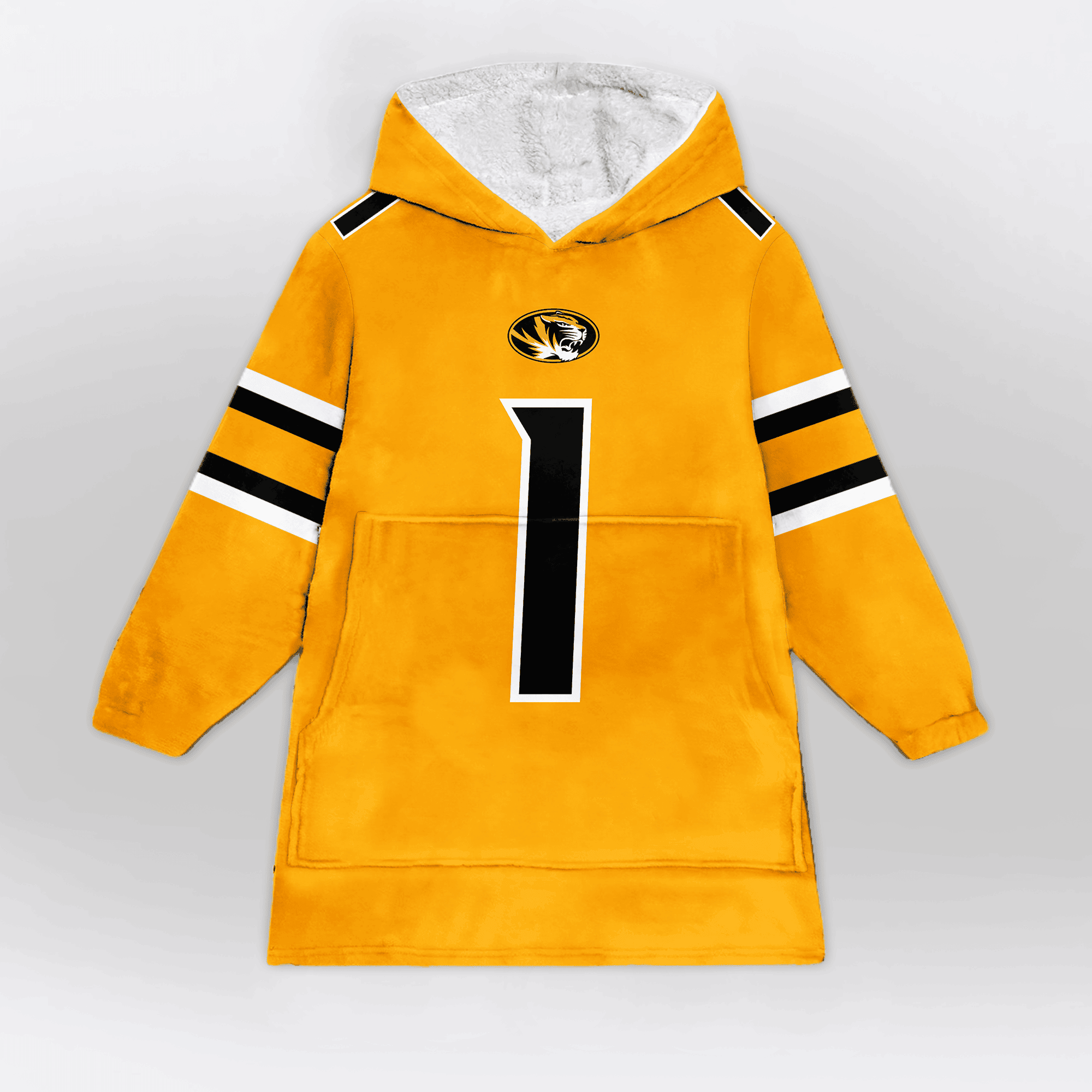 Adult #1 Missouri Football Unisex Blanket Hoodie