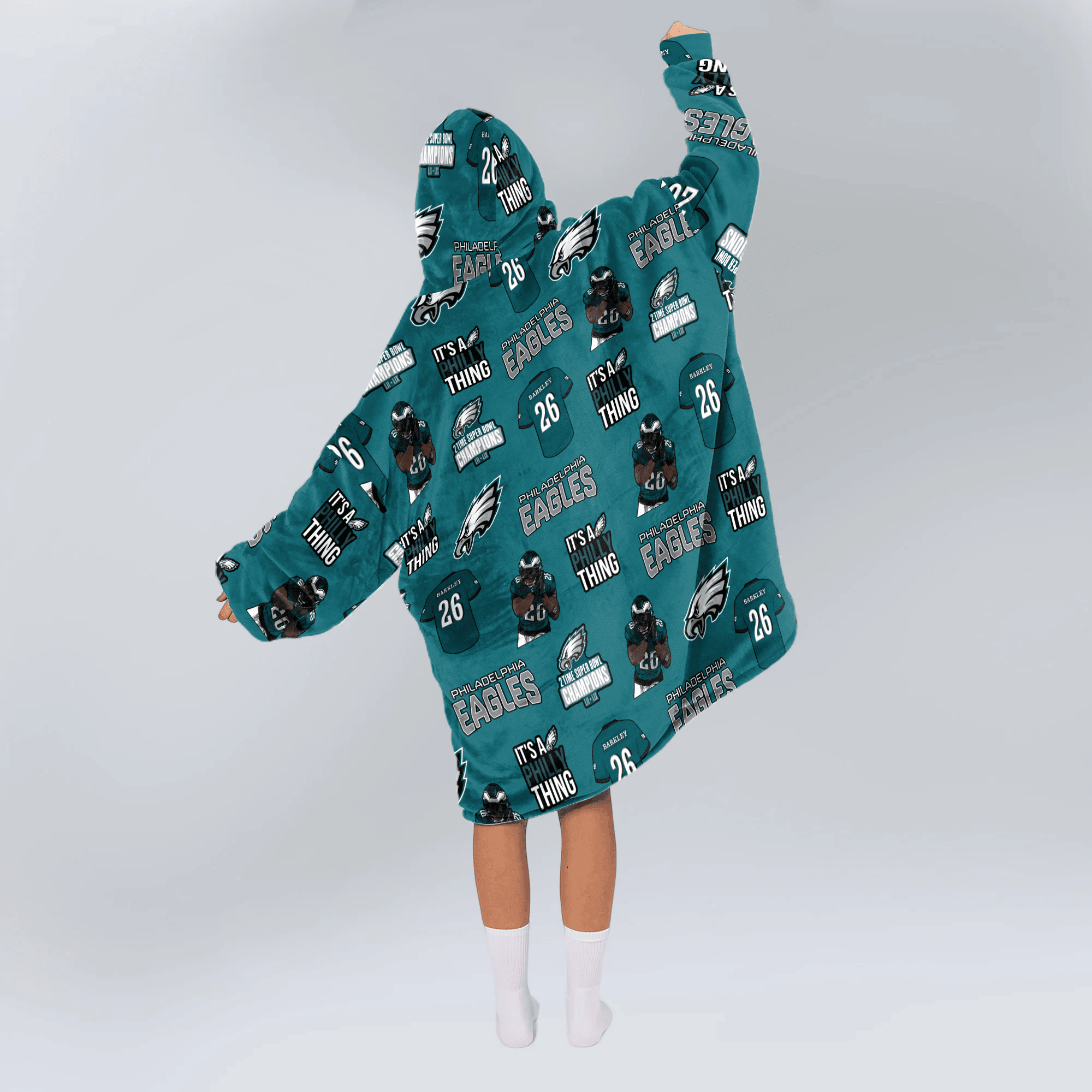 S.B 26 Philadelphia Football Unisex Blanket Hoodie