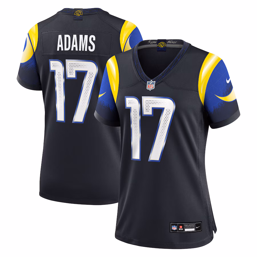 Davante Adams #17 Los Angeles Rams Women's 2025 Rivalries Collection Game Jersey - Midnight Blue