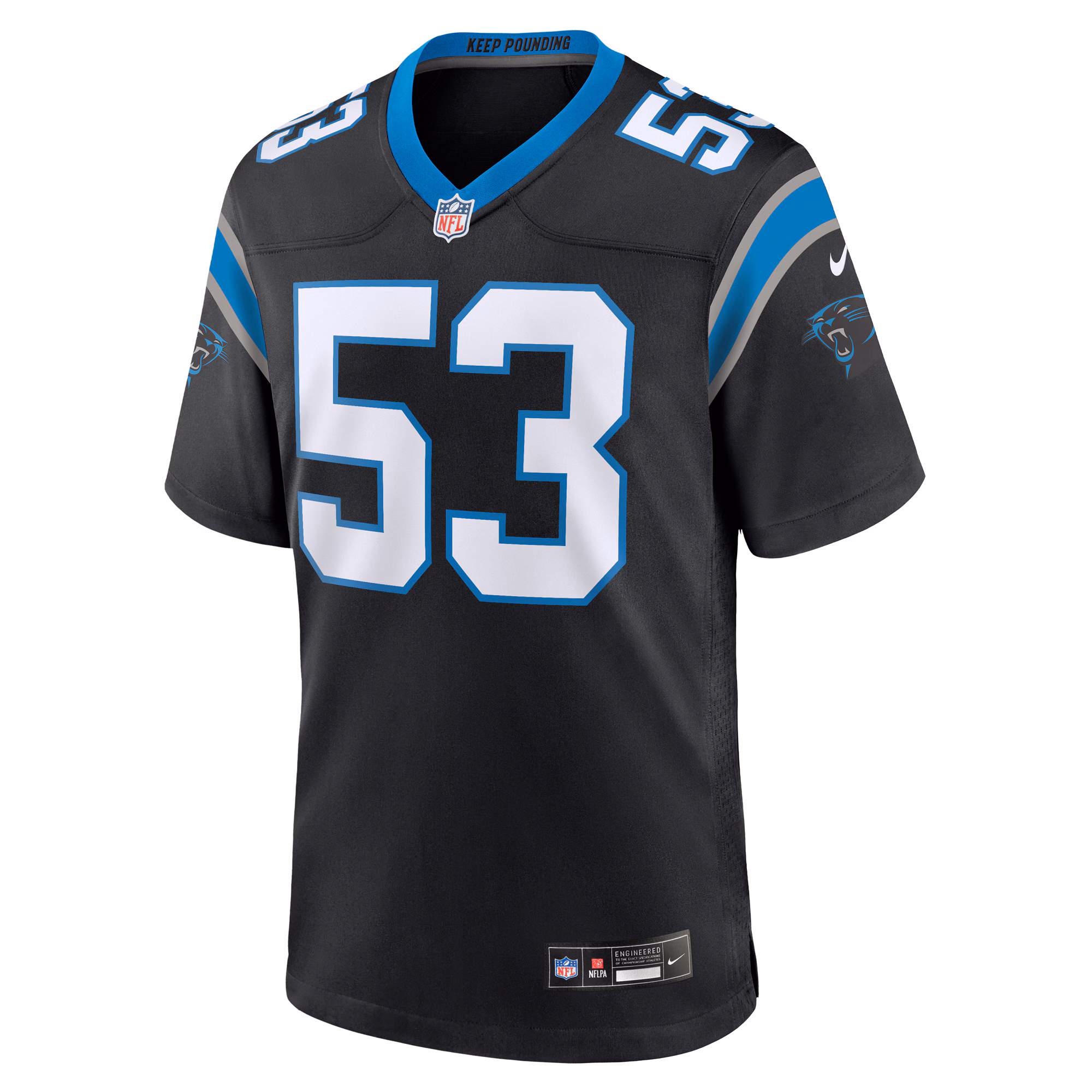 Claudin Cherelus Carolina Panthers Team Game Jersey -  Black
