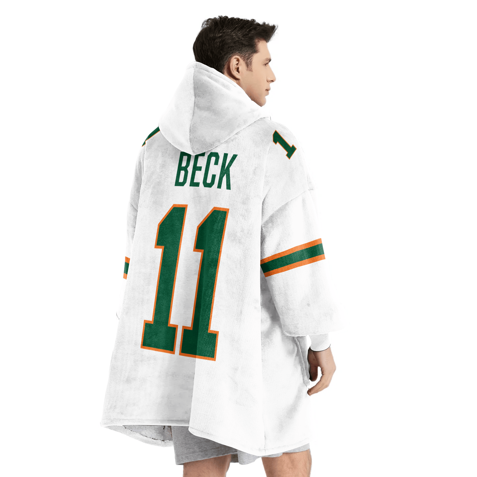 Adult C.B 11 Miami Football Unisex Blanket Hoodie