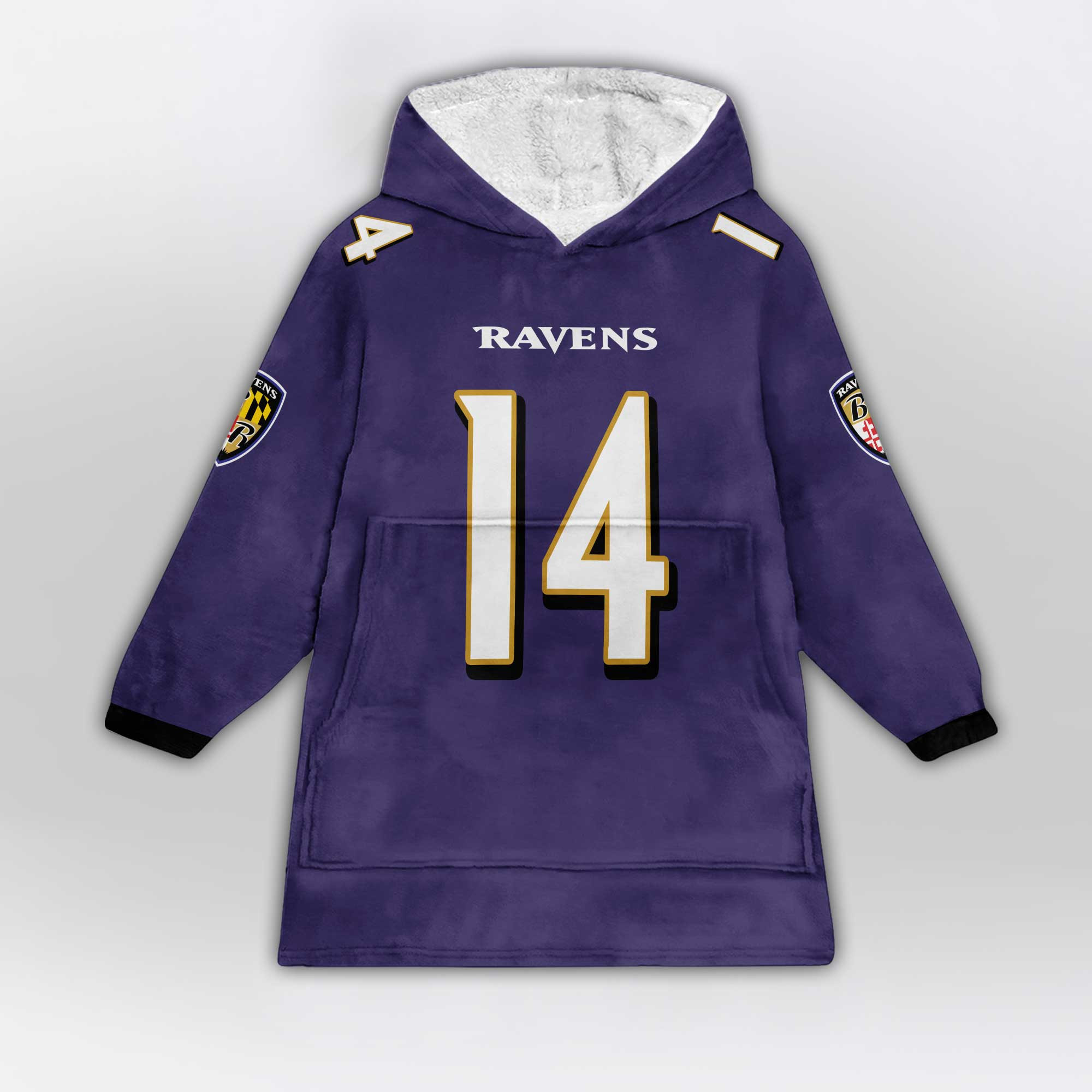 Kid 14 Baltimore Football Unisex Blanket Hoodie