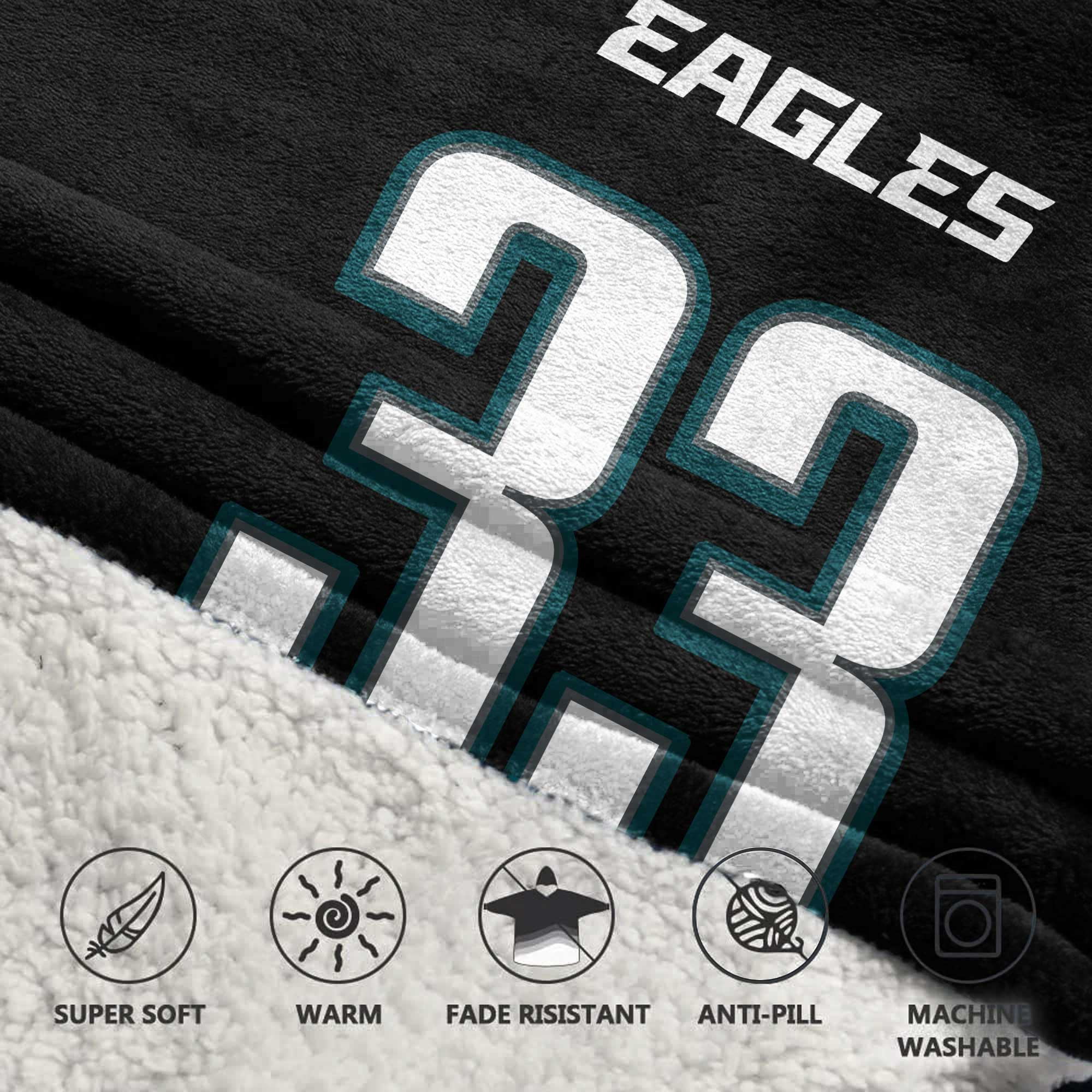 Kid C.D 33 Philadelphia Football Unisex Blanket Hoodie