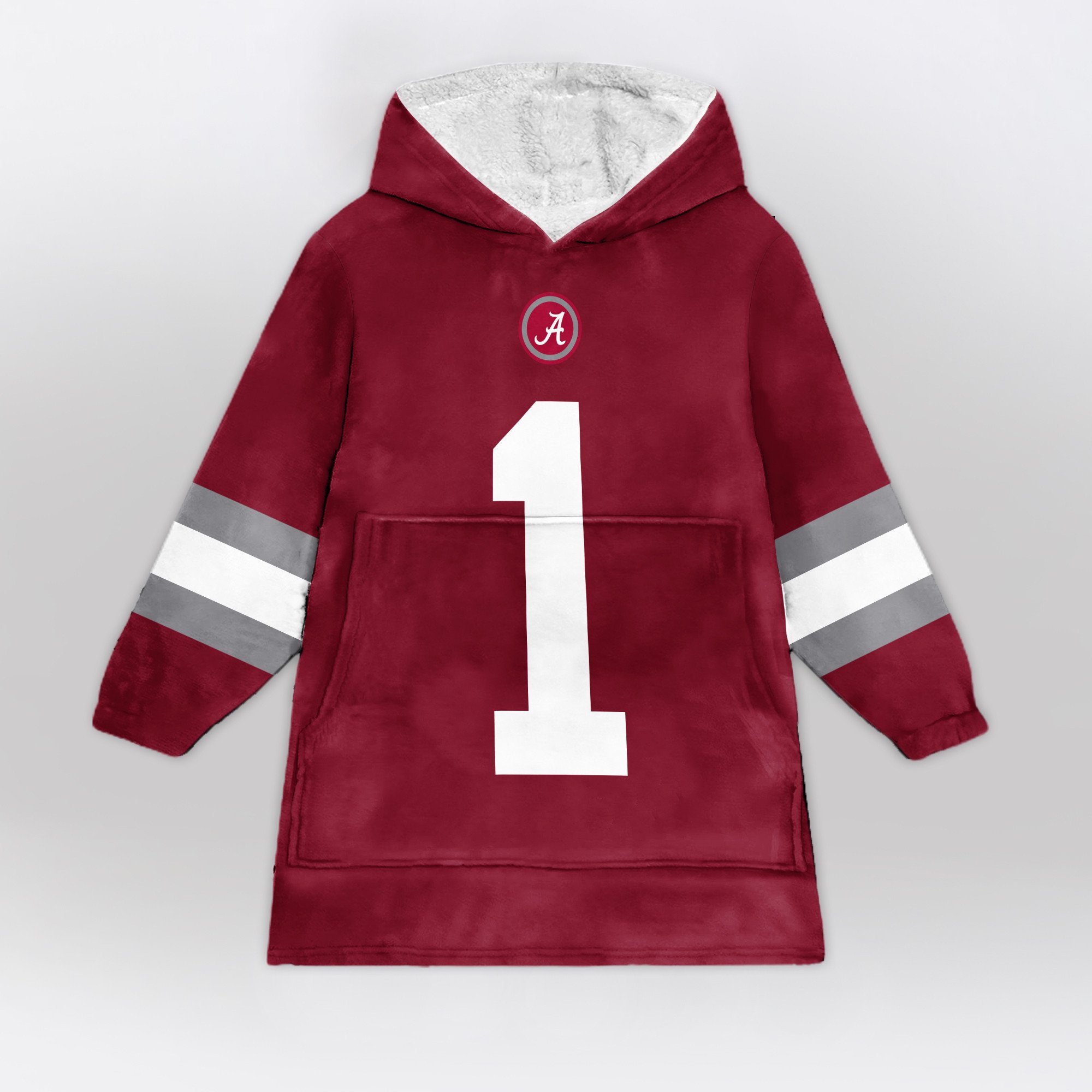 Adult #1 Alabama Football Unisex Blanket Hoodie