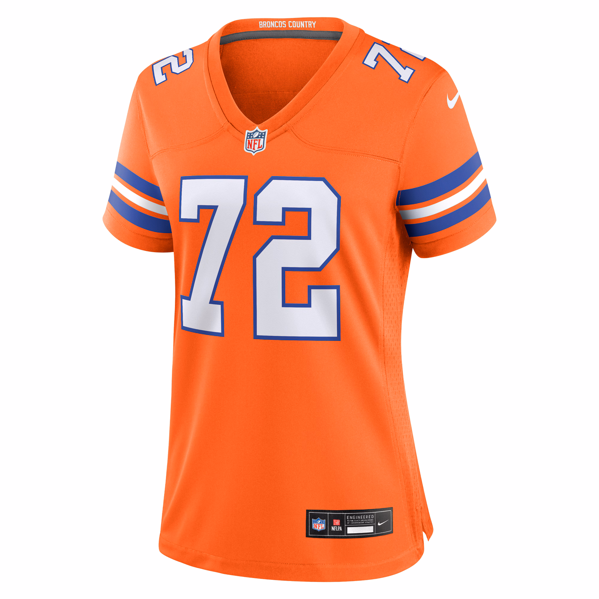 Garrett Bolles Denver Broncos Women's Mile High Collection 1977 Throwback Player Game Jersey - Orange