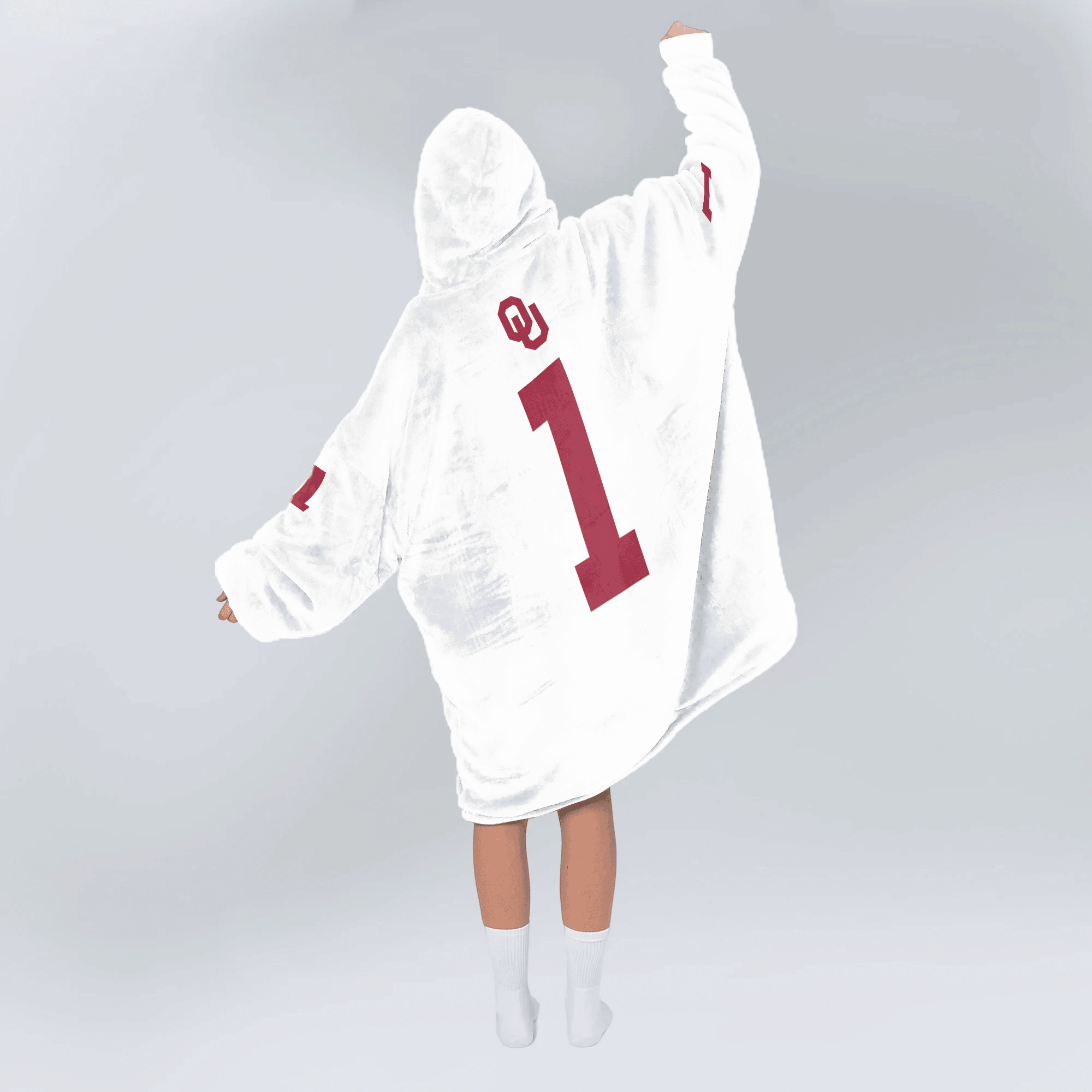 Adult #1 Oklahoma Football Unisex Blanket Hoodie