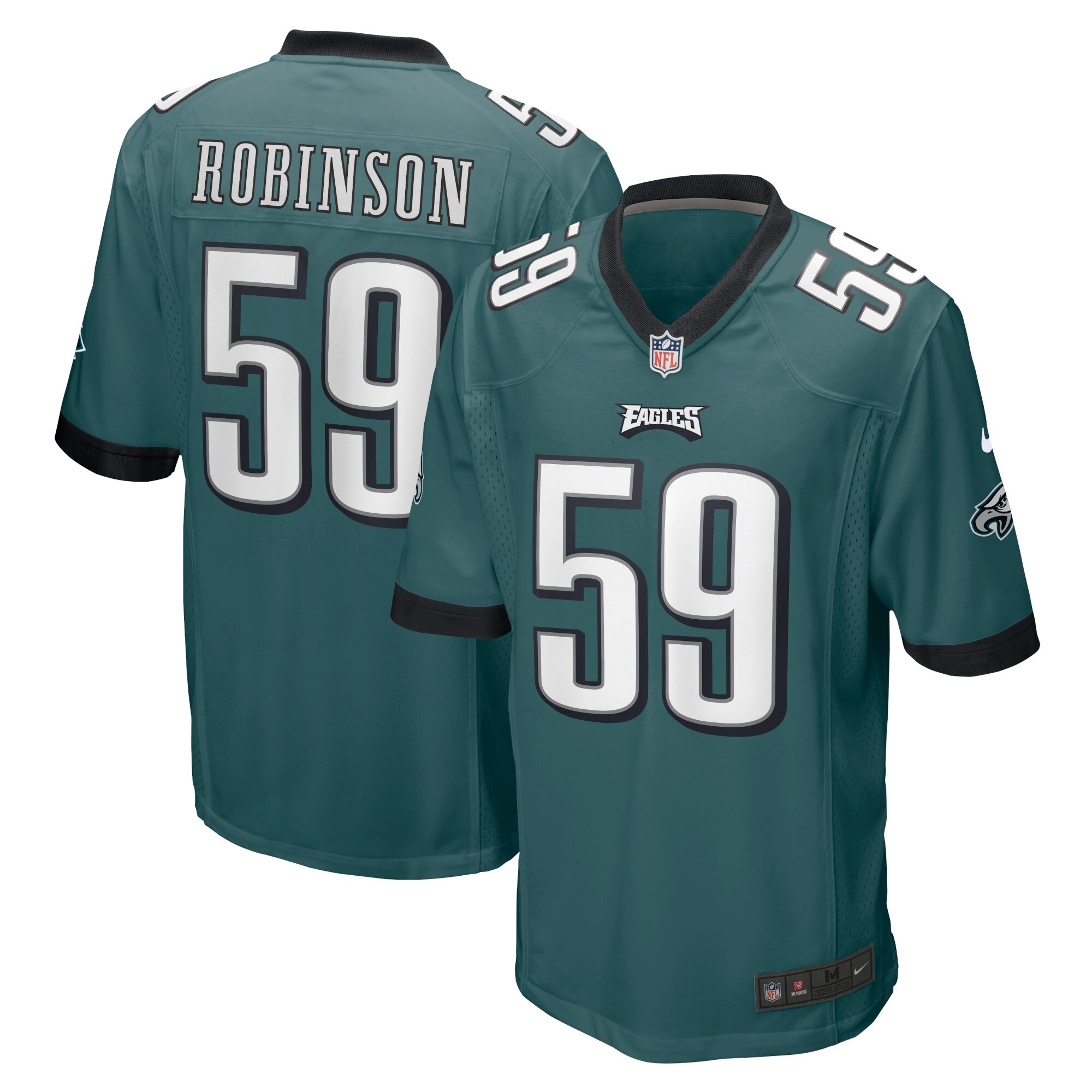 Janarius Robinson Philadelphia Eagles  Home Game Player Jersey - Midnight Green