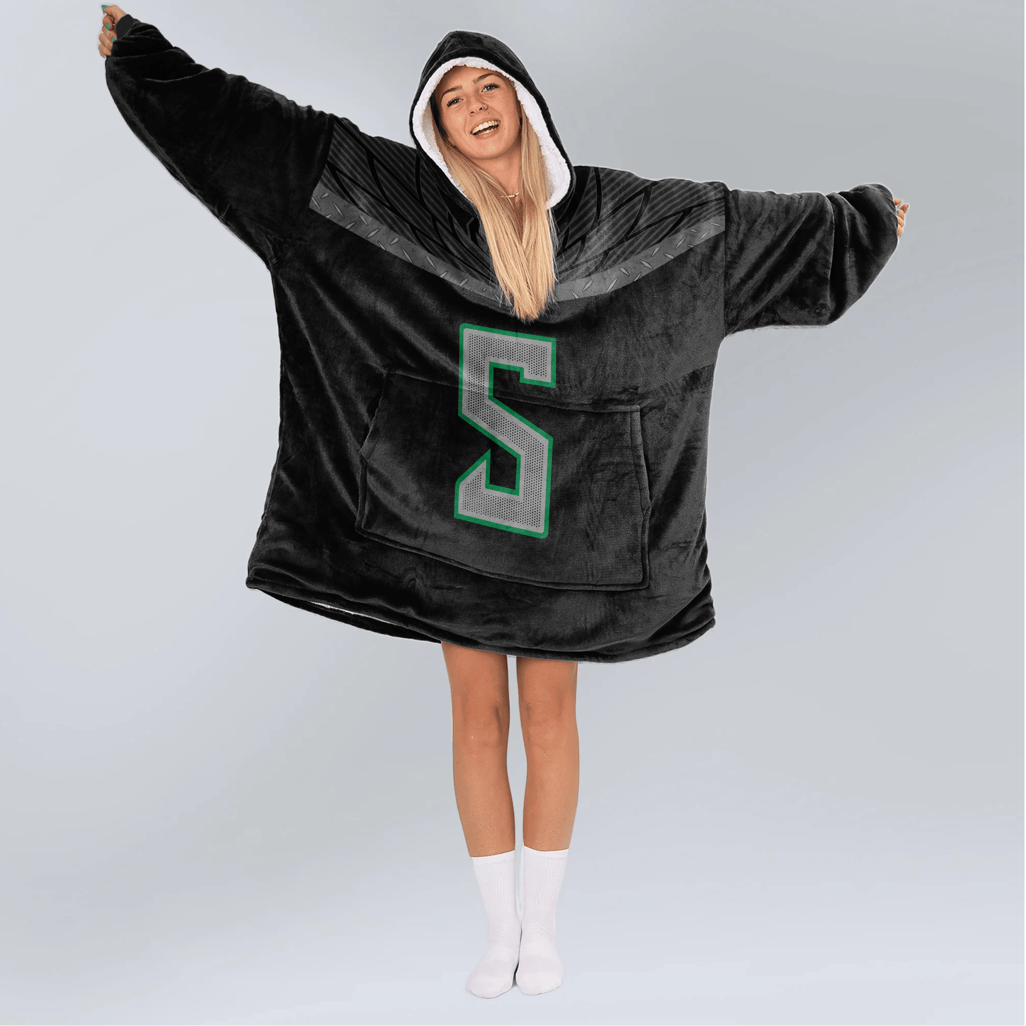 Adult D.M 5 Oregon Football Unisex Blanket Hoodie