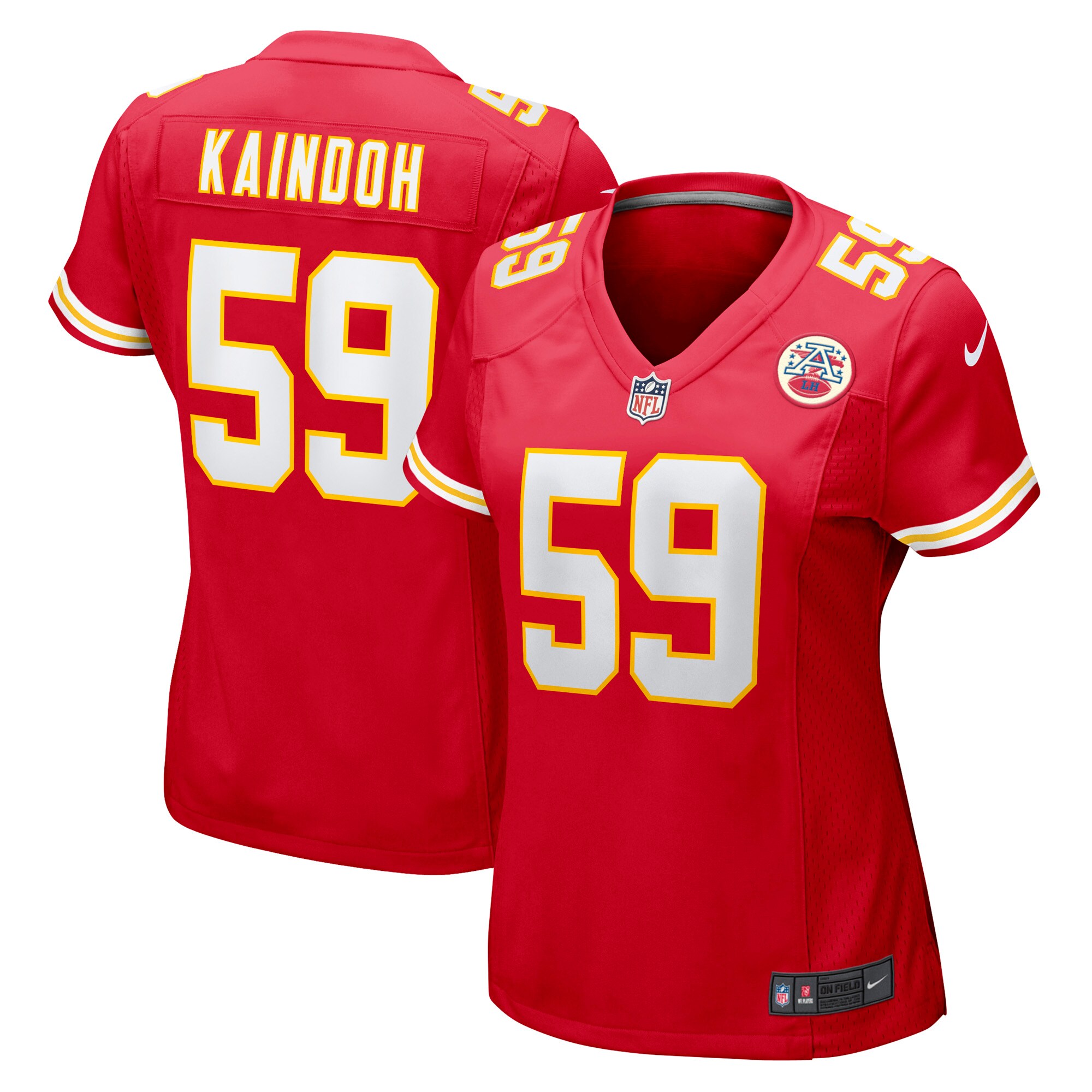 Joshua Kaindoh Kansas City Chiefs  Women's Game Jersey - Red