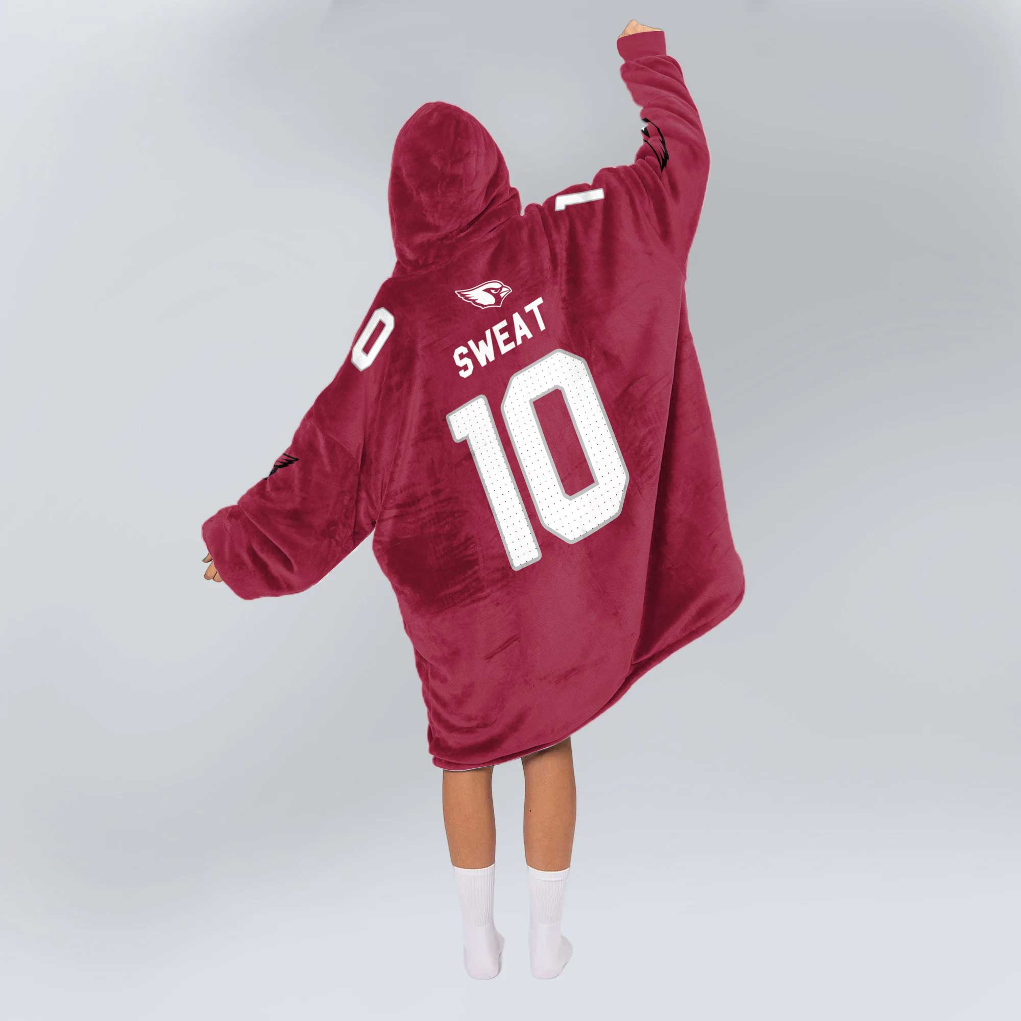 Adult 10 Arizona Football Unisex Blanket Hoodie