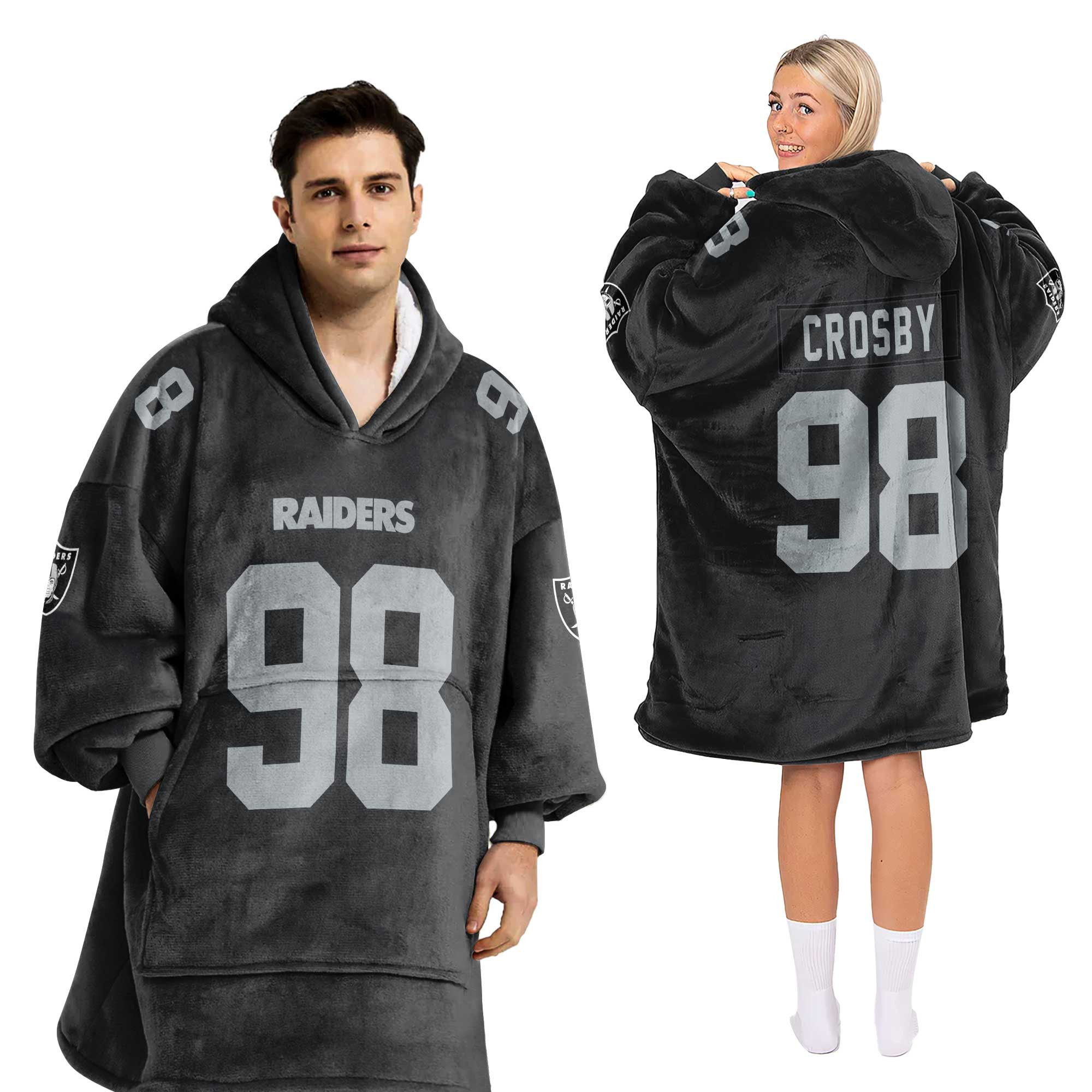 Adult M.C 98 Las Vegas Football Unisex Blanket Hoodie