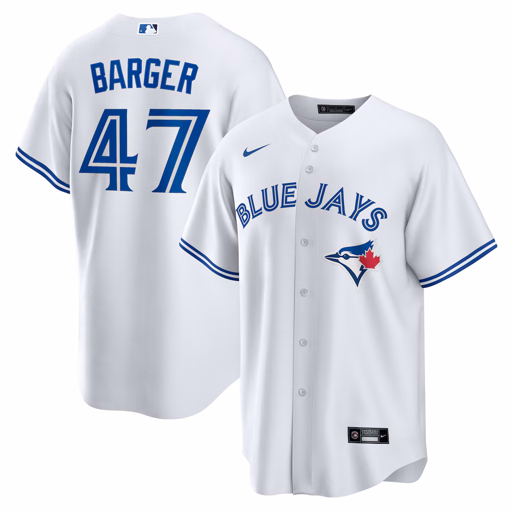 Addison Barger #47 Toronto Blue Jays Home Replica Jersey - White