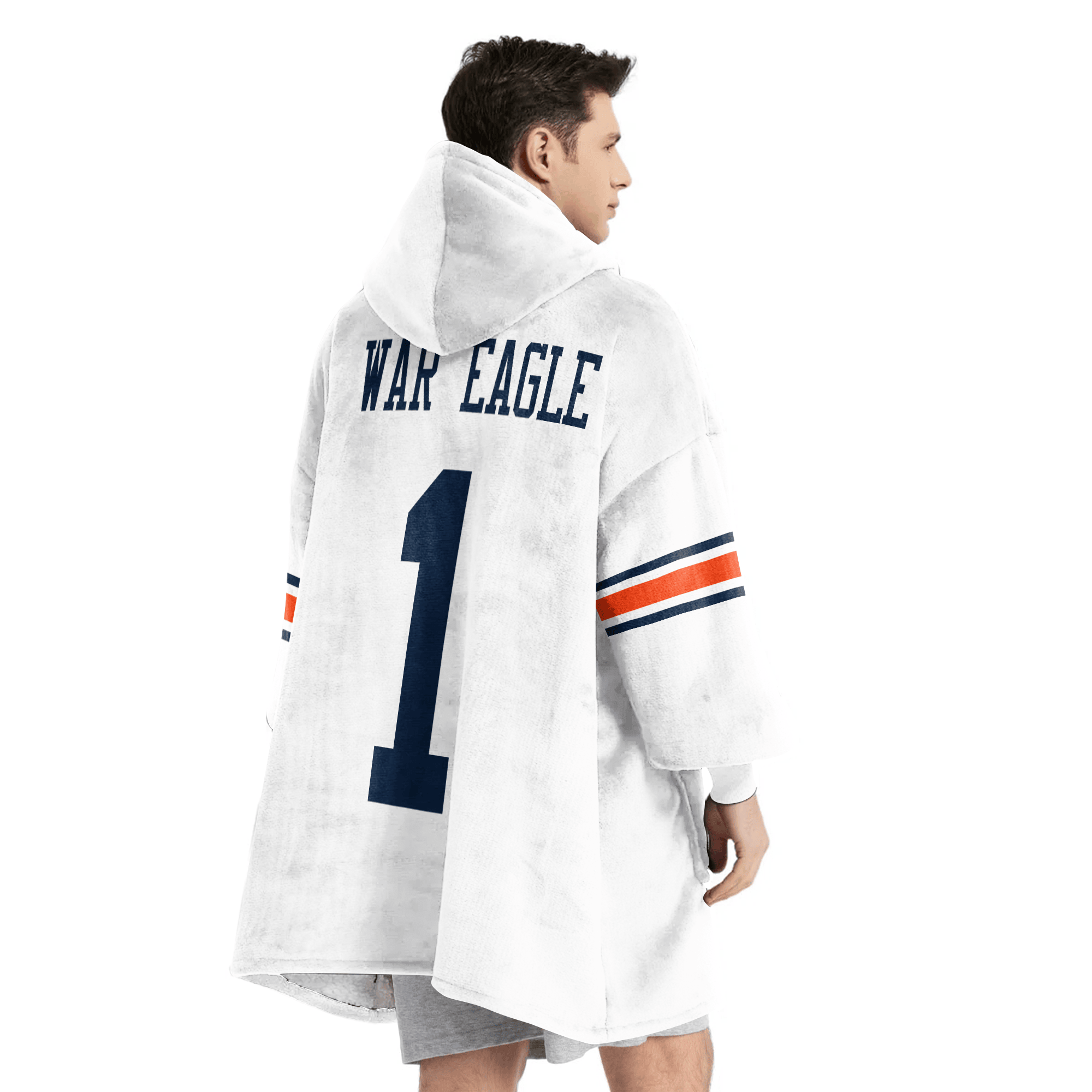 Adult #1 Auburn Football Unisex Blanket Hoodie