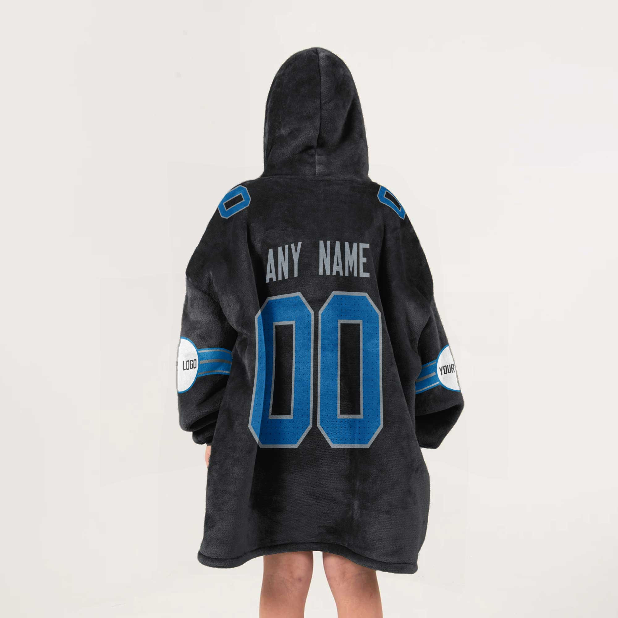 Adult Custom Blanket Hoodie Detroit Inspired Color