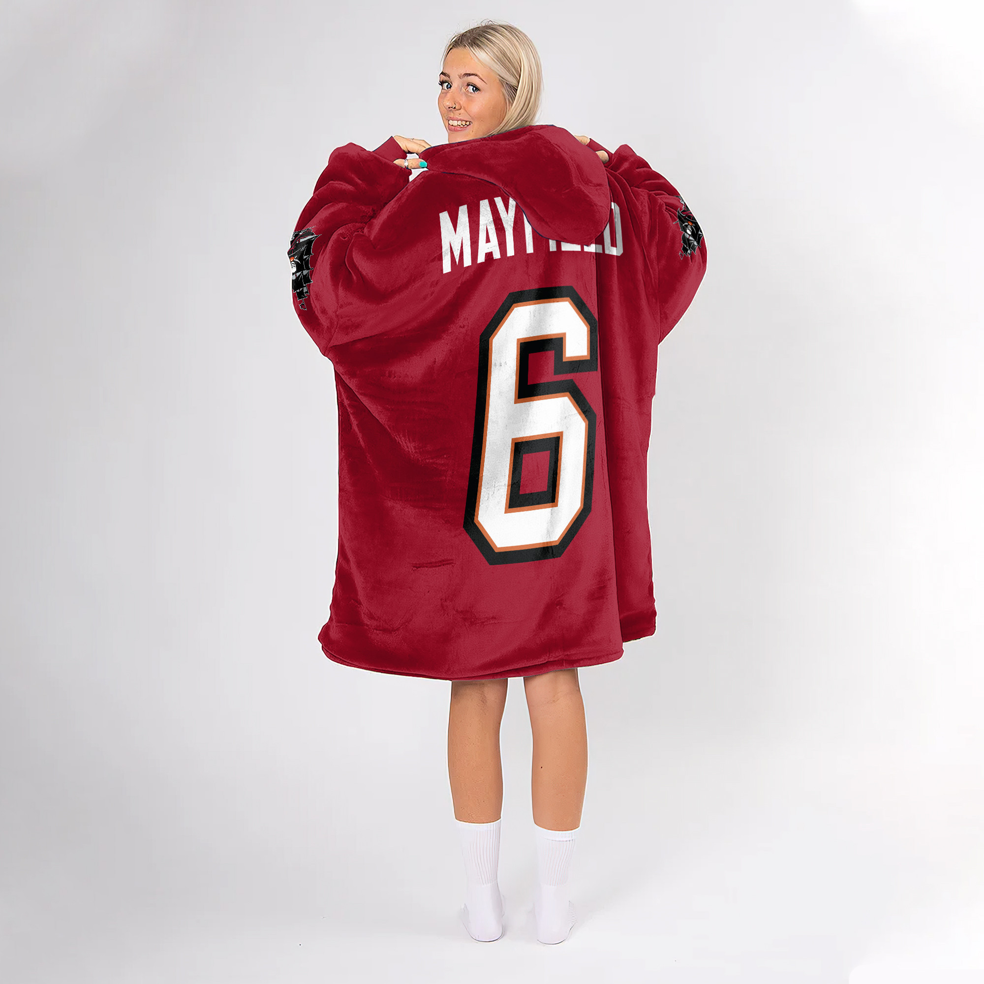 Adult B.M 6 Tampa Bay Football Unisex Blanket Hoodie