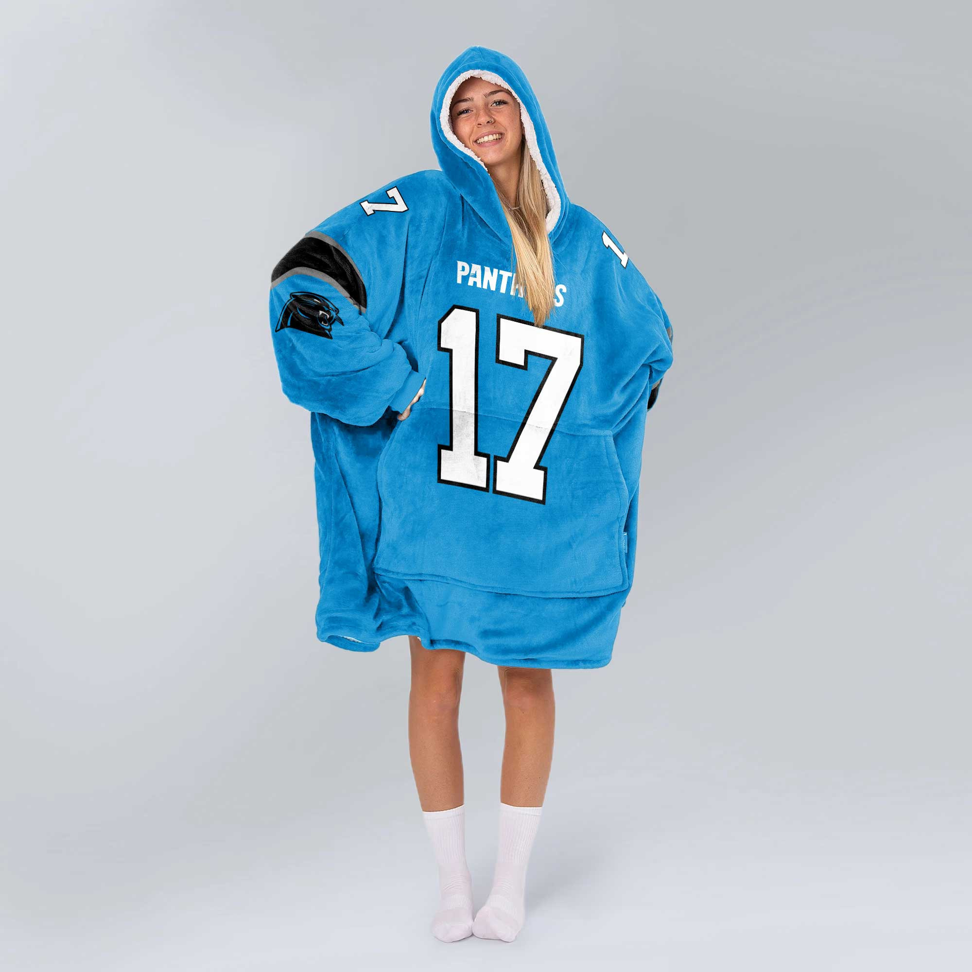 Adult 17 Carolina Football Unisex Blanket Hoodie