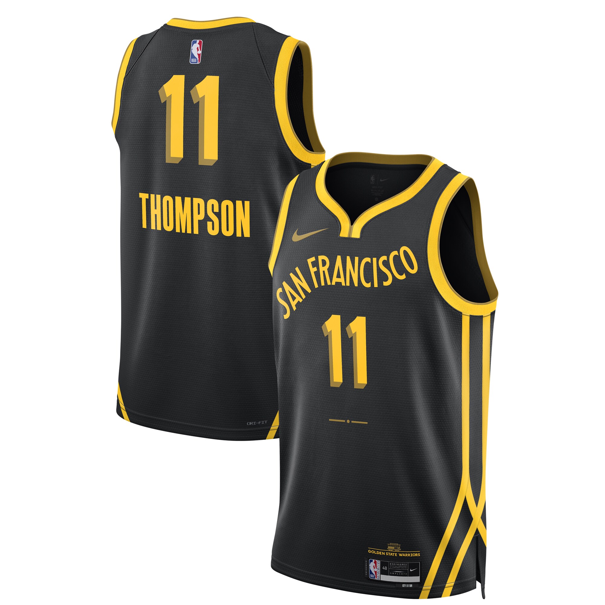 Unisex Golden State Warriors Klay Thompson  Black 2023/24 Swingman Jersey - City Edition