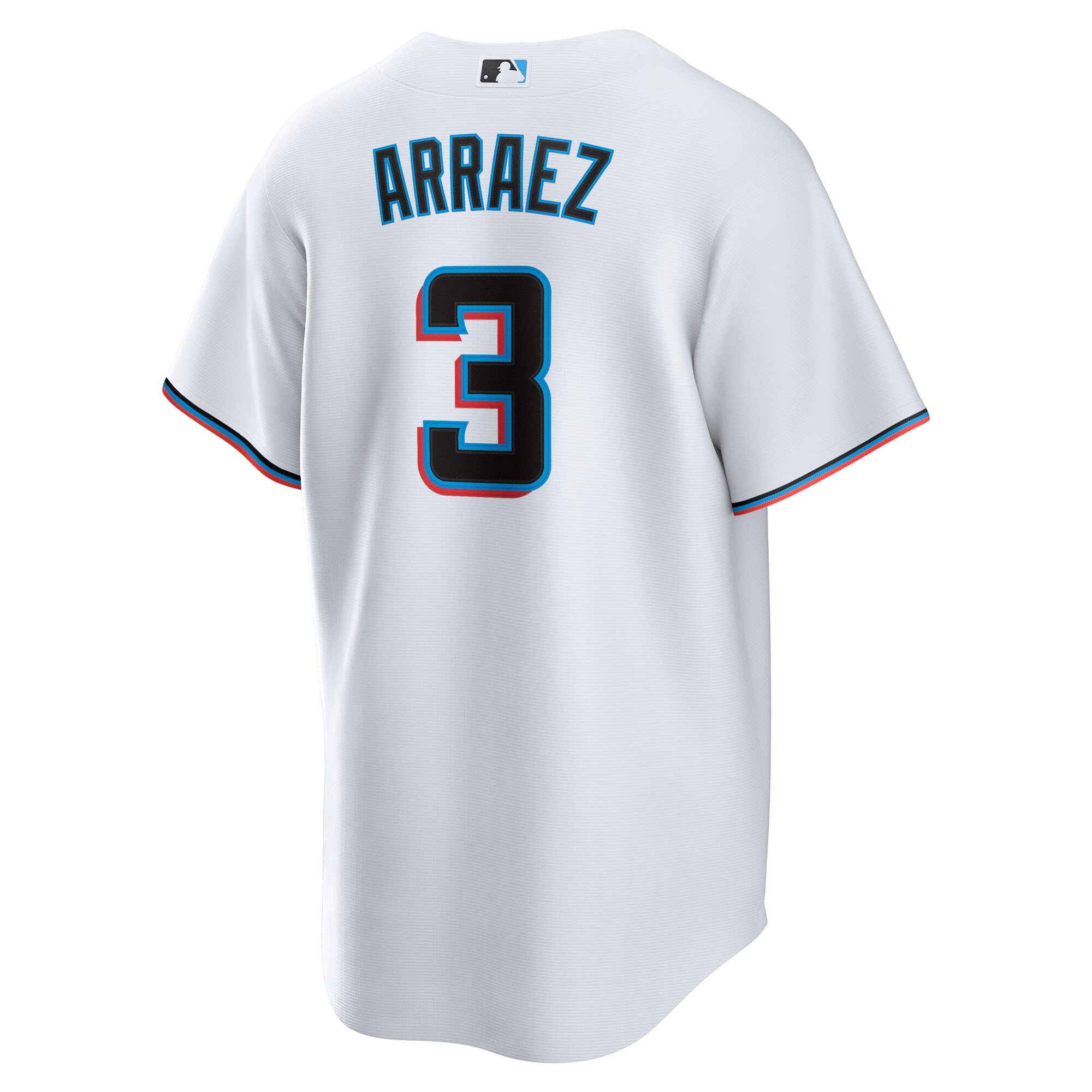 Men's Miami Marlins Luis Arraez  White Home Replica Player Jersey