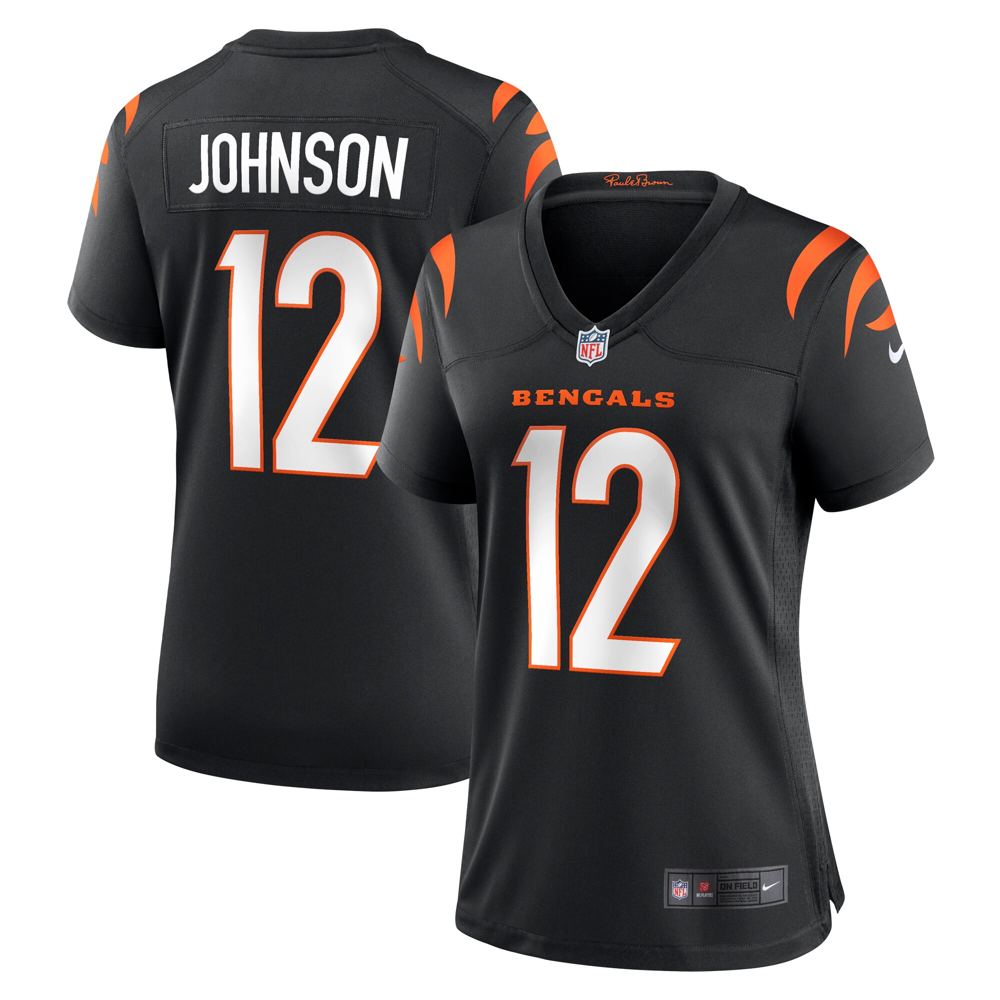 Tyron Johnson Cincinnati Bengals  Women's Home Game Player Jersey - Black