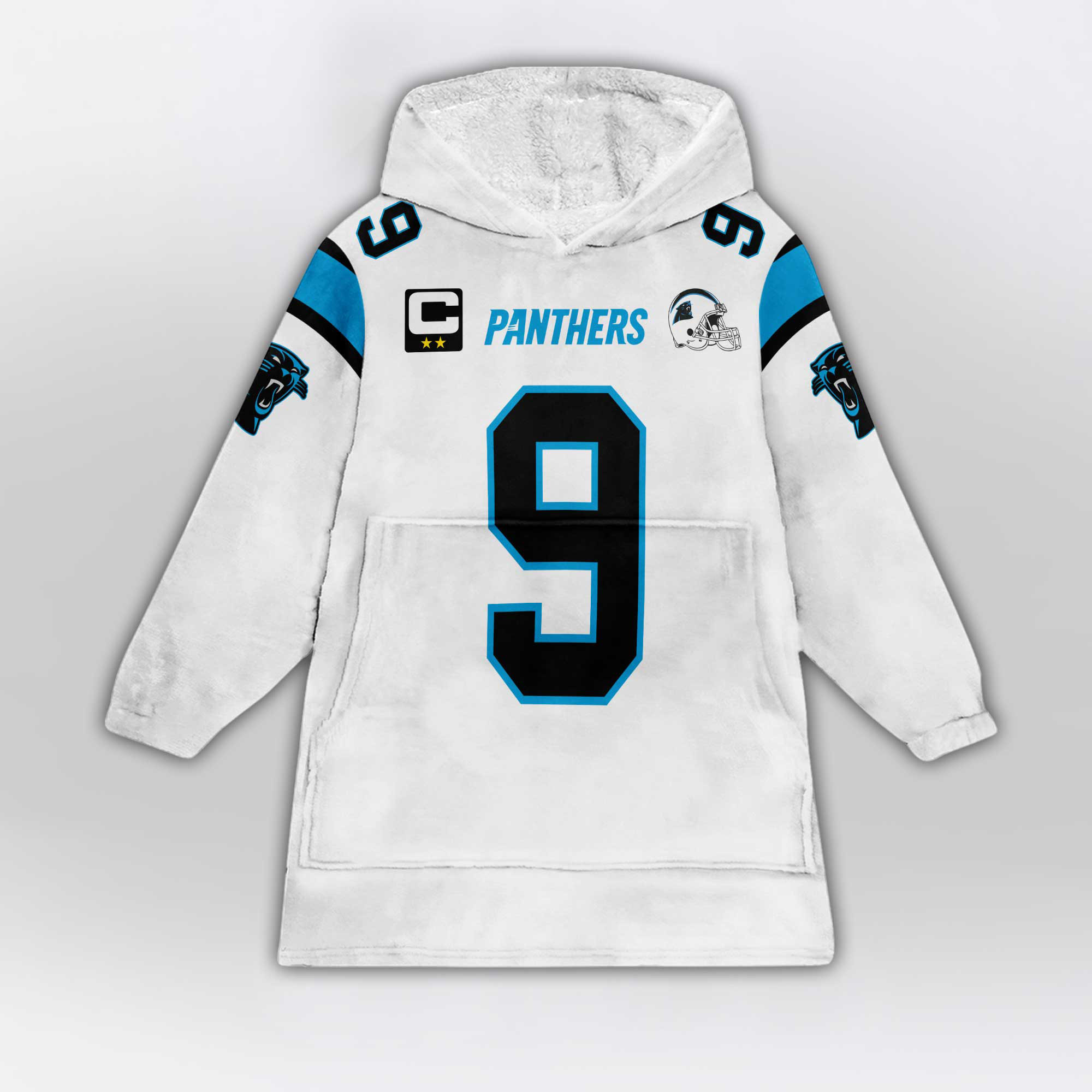Kid 9 Carolina Football Unisex Blanket Hoodie