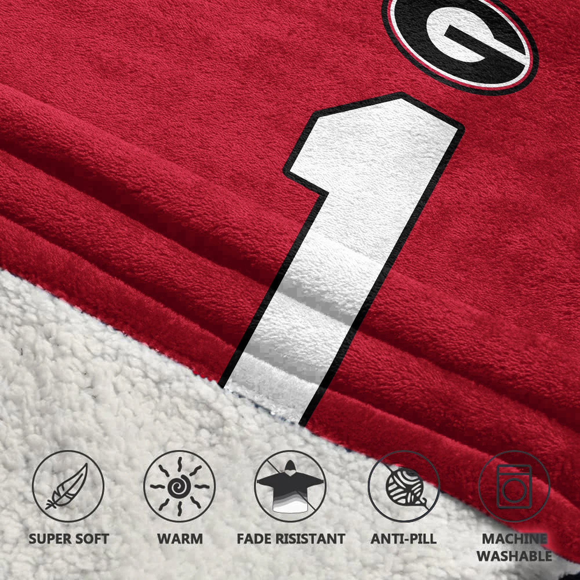 Adult 1 Georgia Football Unisex Blanket Hoodie