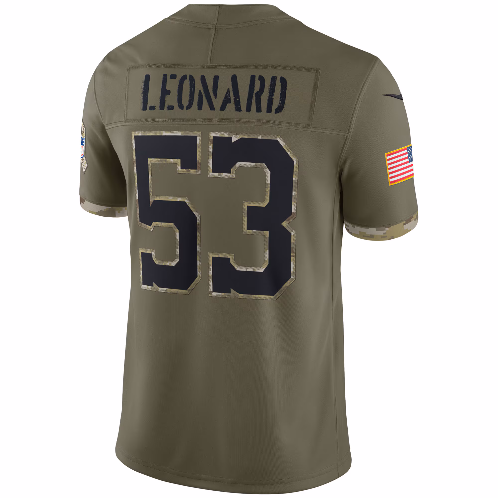 Shaquille Leonard Indianapolis Colts 2022 Salute To Service Limited Jersey - Olive