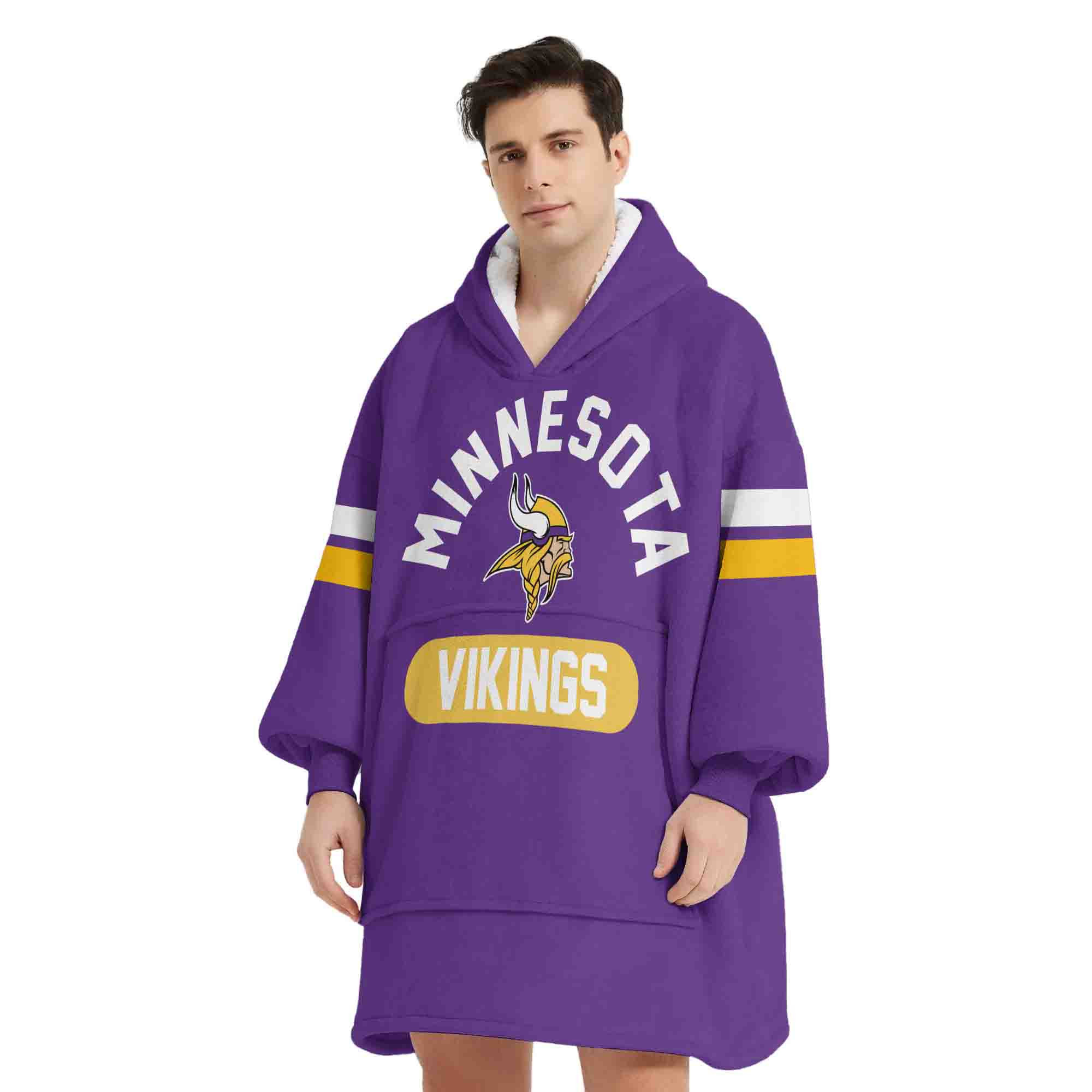Adult JJ 18 Minnesota Football Unisex Blanket Hoodie