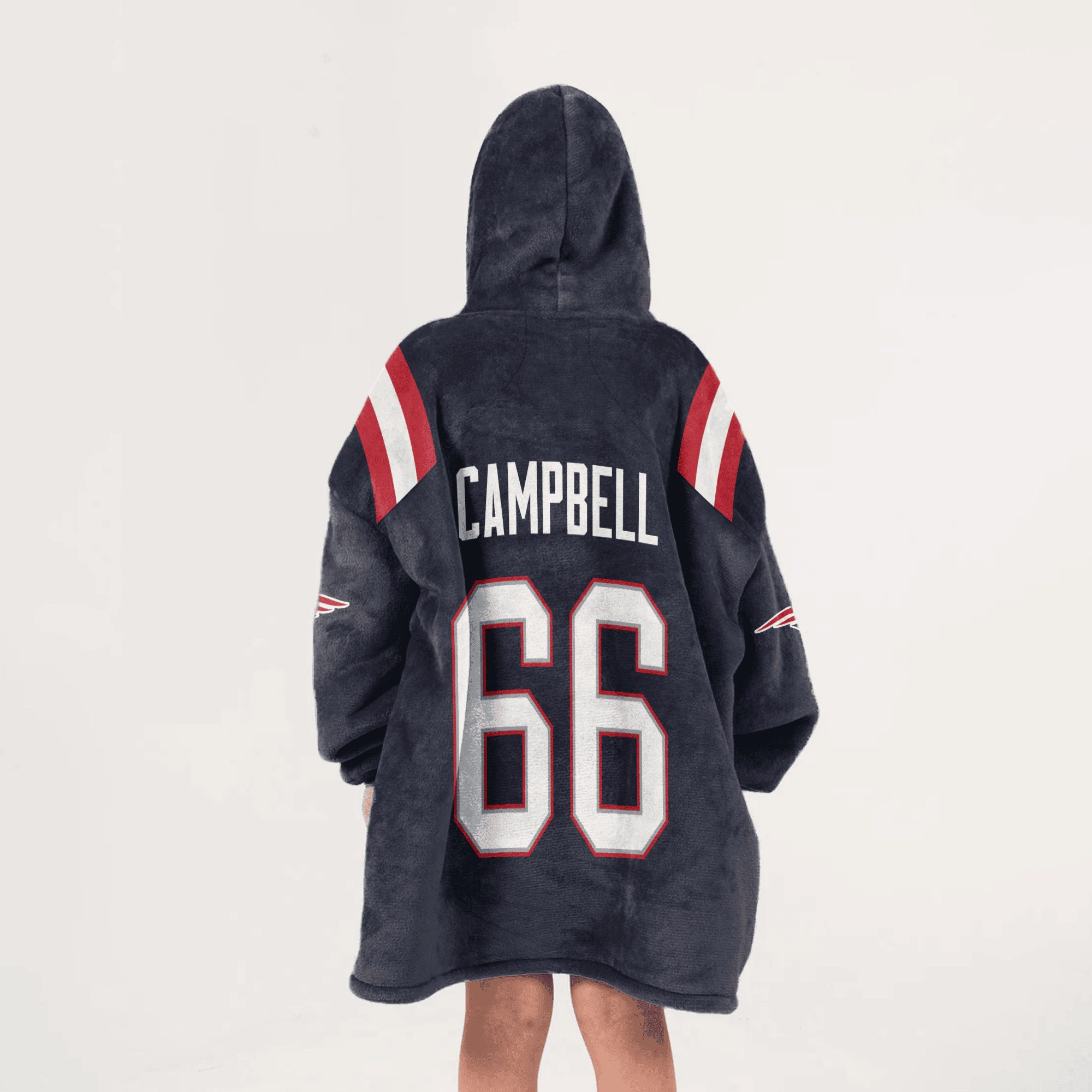 Kid 66 New England Football Unisex Blanket Hoodie