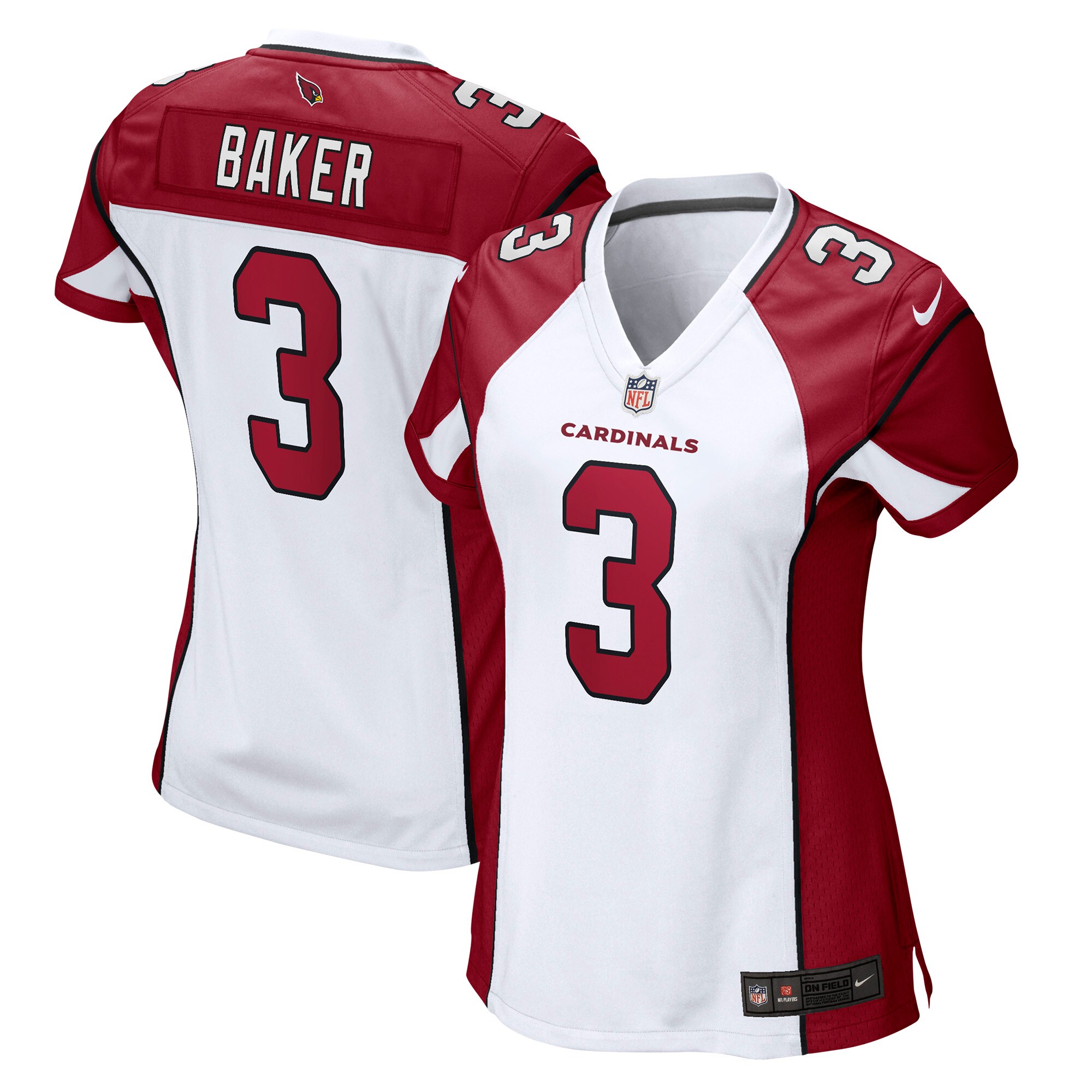 Budda Baker Arizona Cardinals  Women's Game Jersey - White