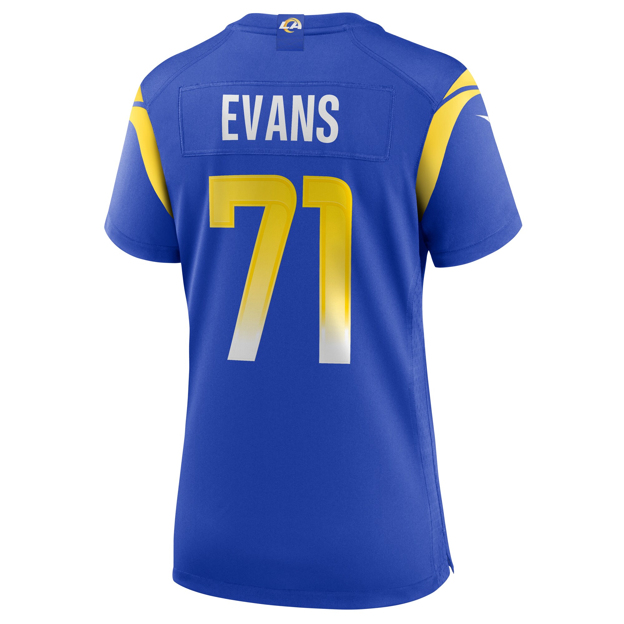 Bobby Evans Los Angeles Rams  Women's Game Jersey - Royal