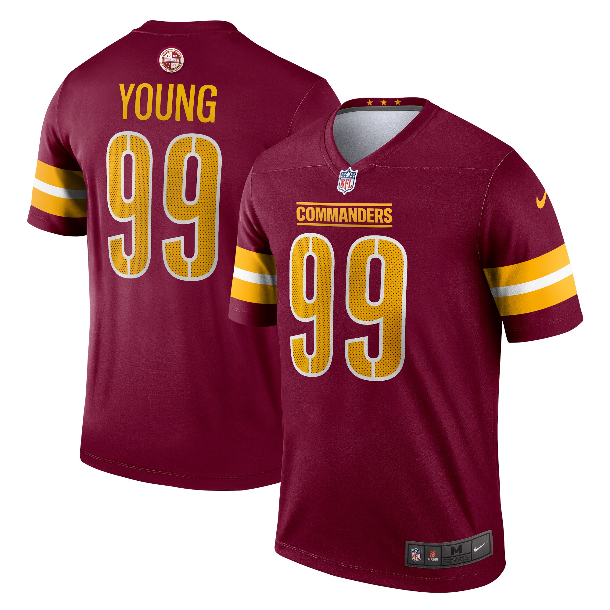 Chase Young Washington Commanders  Legend Jersey - Burgundy
