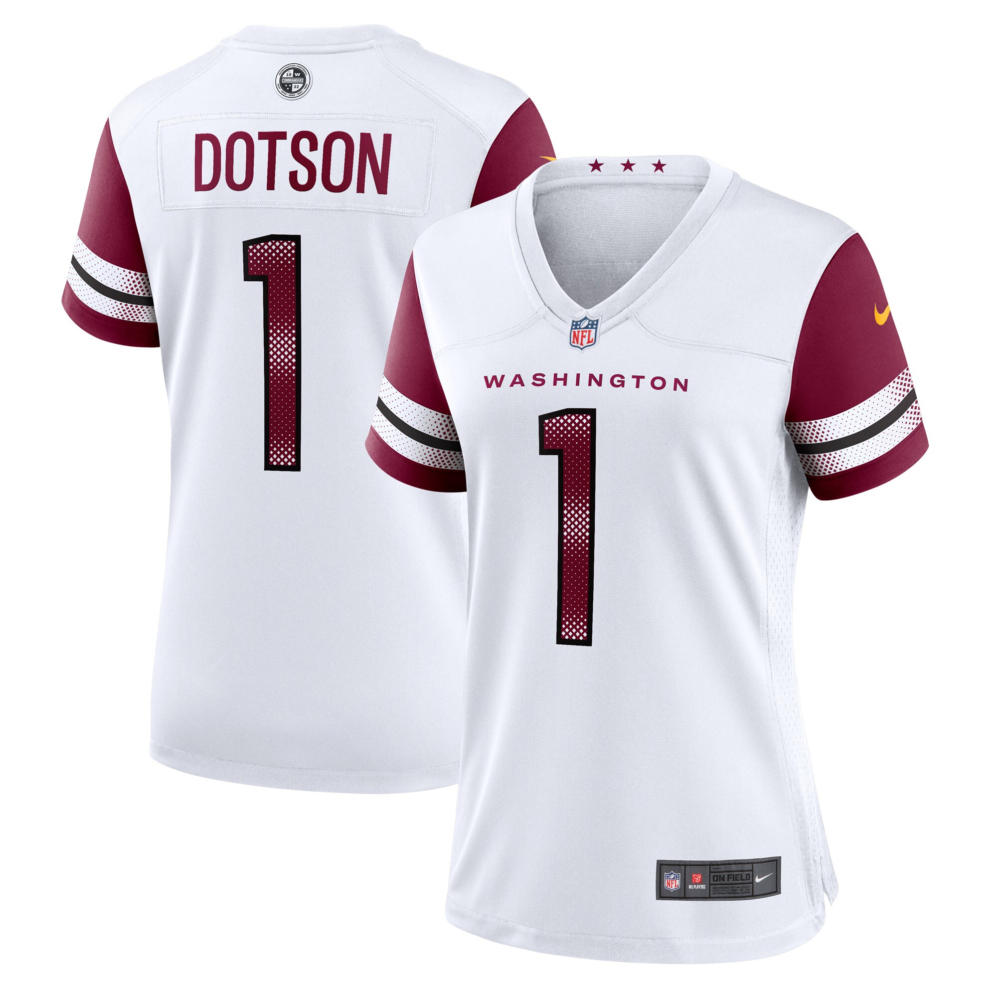 Jahan Dotson Washington Commanders  Women's Game Player Jersey - White